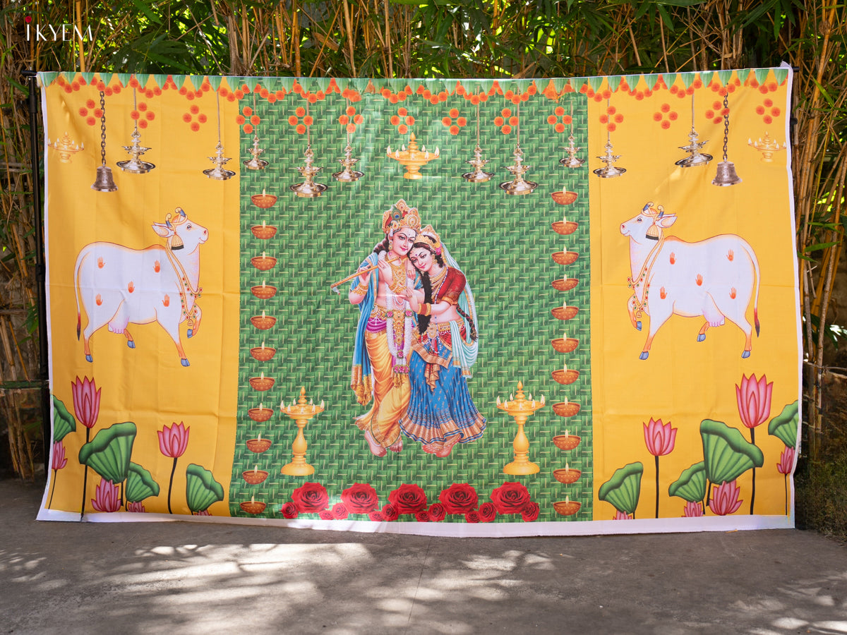 Backdrop Radha Krishna - (5×8 feet) - KC11126