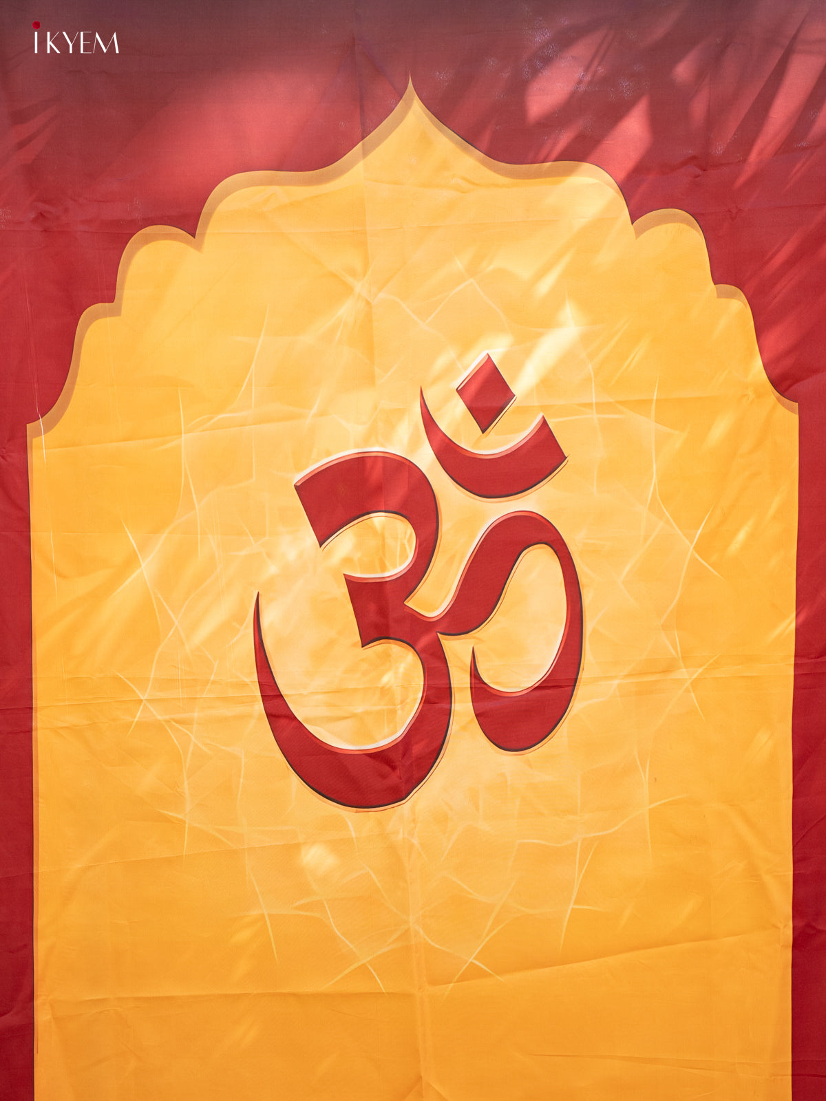 Ganesha Backdrop - yellow with Red- (5×8 feet) - KC11128