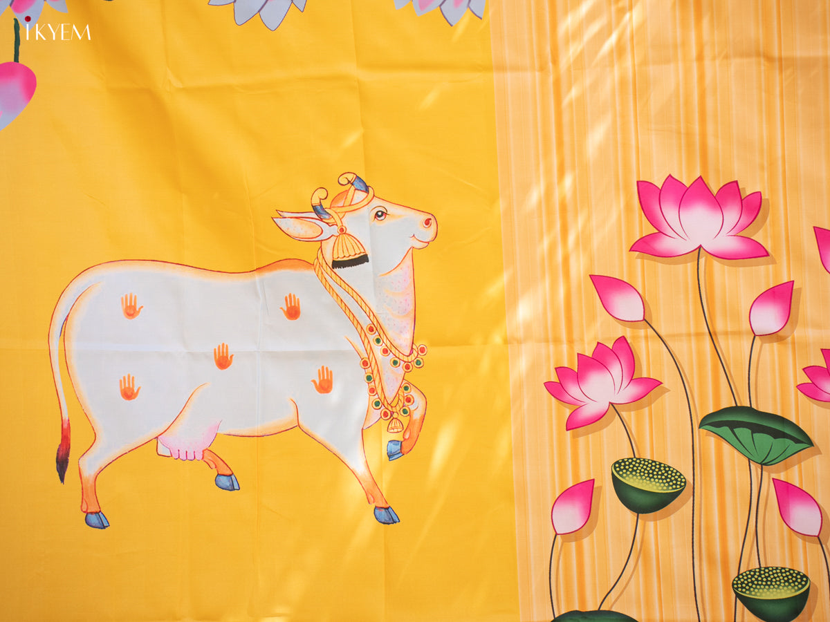 Pichwai Backdrop - Yellow - (5×8 feet) - KC11130