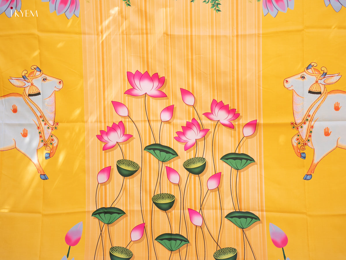 Pichwai Backdrop - Yellow - (5×8 feet) - KC11130