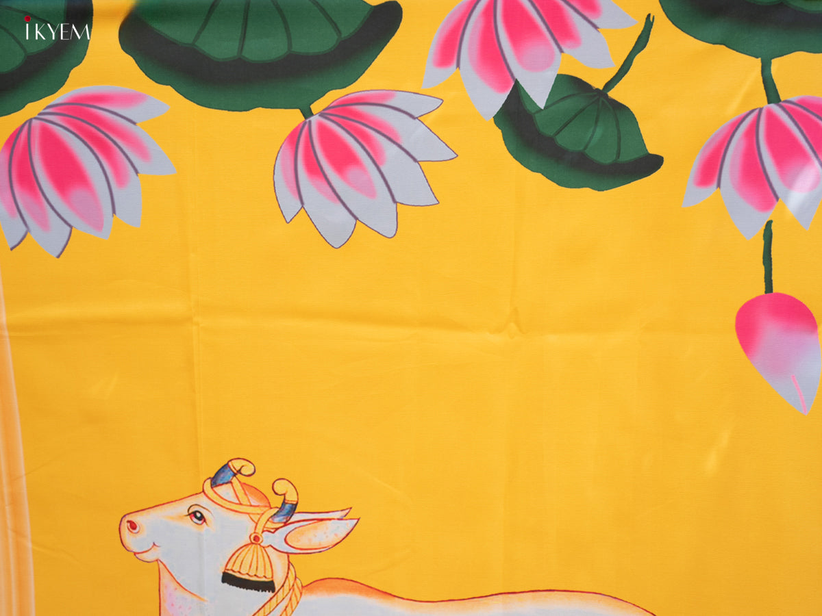 Pichwai Backdrop - Yellow - (5×8 feet) - KC11130