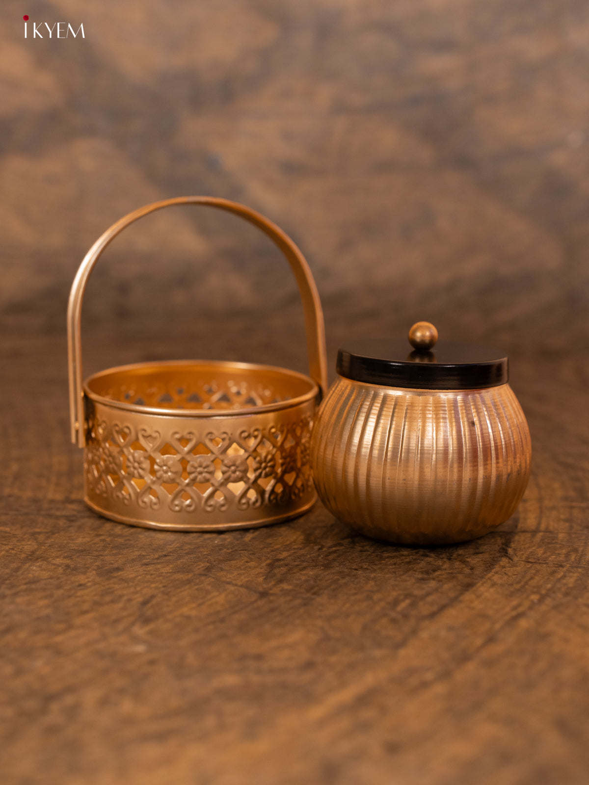 Metal nuts Jar with Basket - KC12129