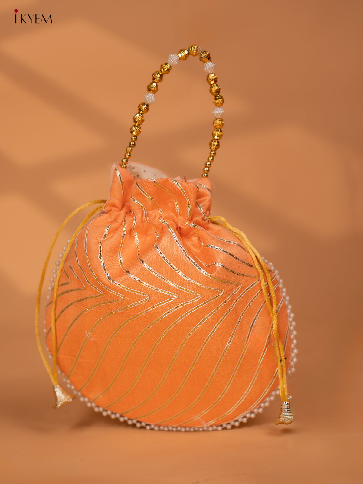 Raw Silk Embroidered Potli Bag - Return Gift - KC28117