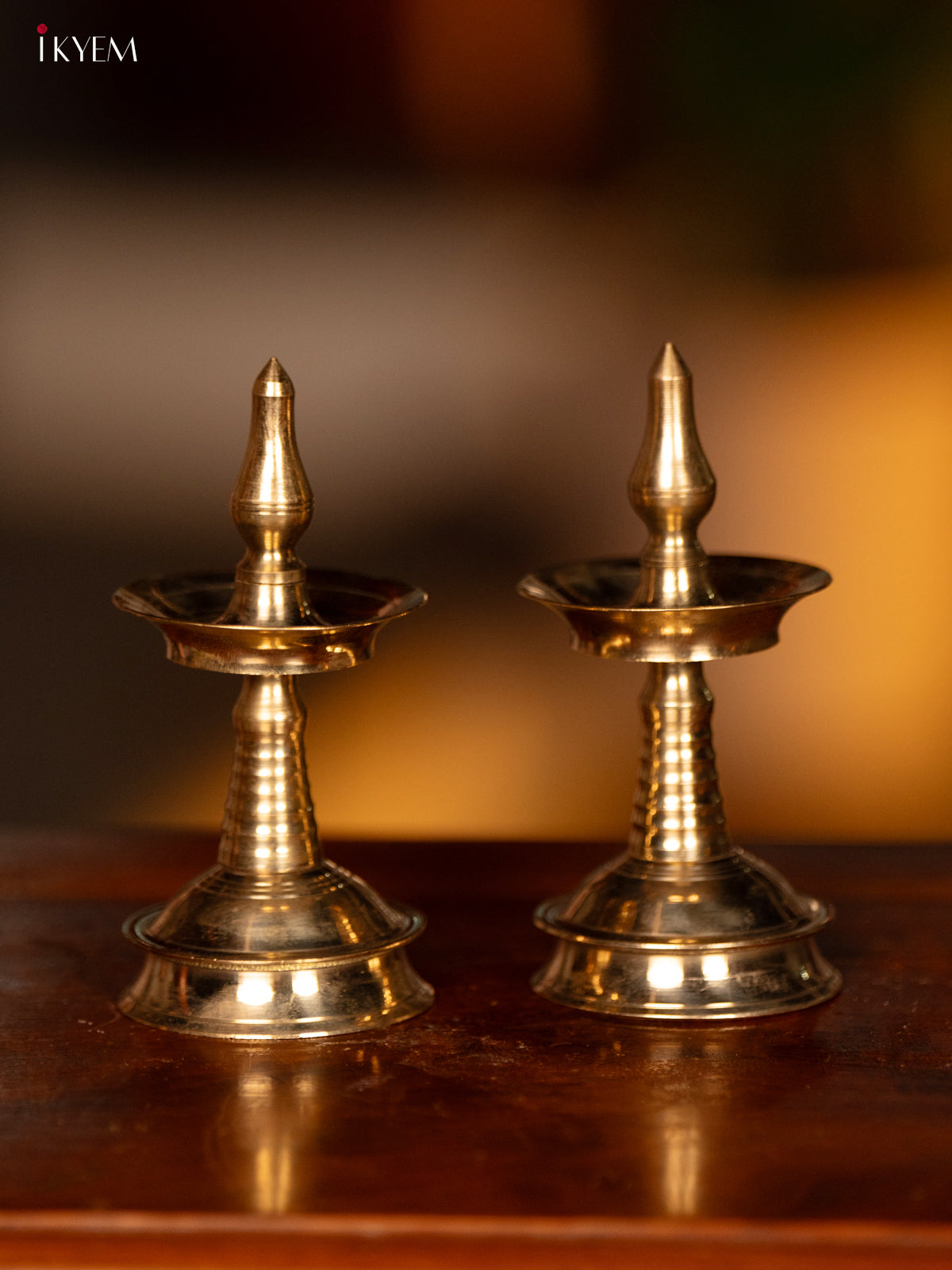 Brass Kerala Diya (set of 2) - 5 inch - KK26122