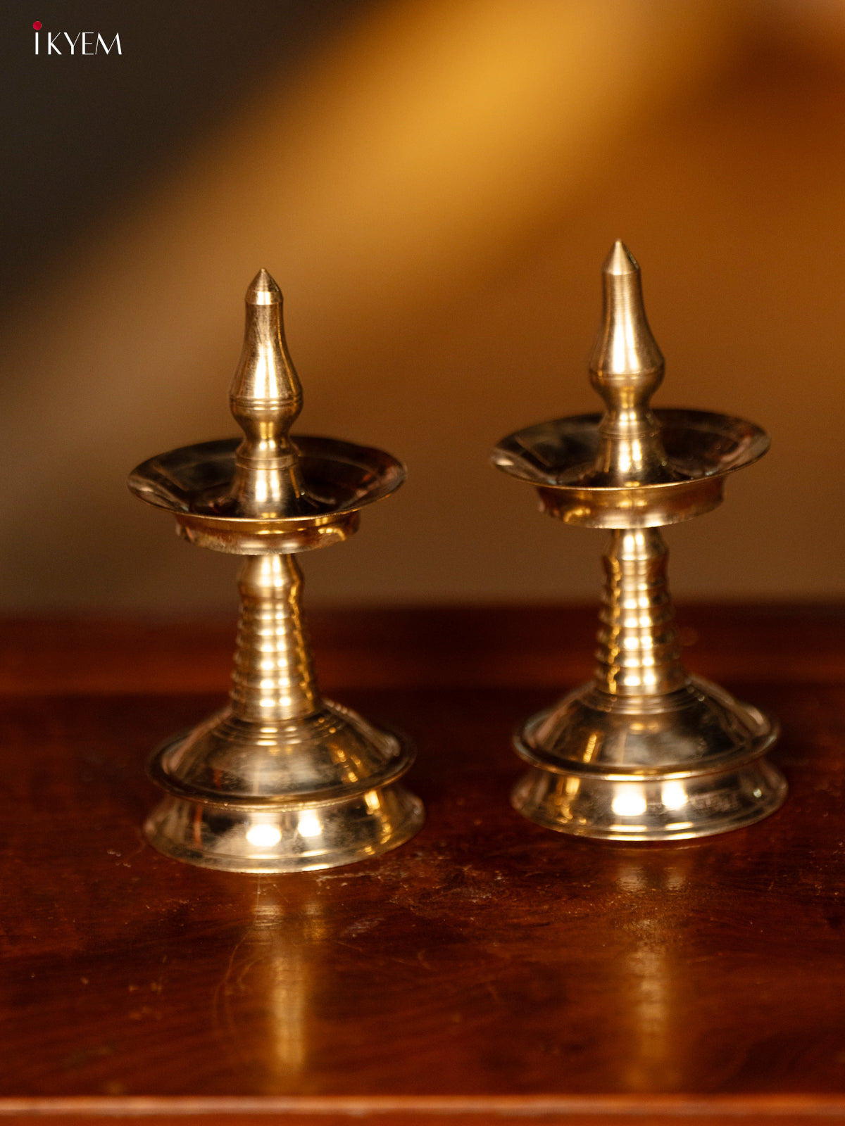 Brass Kerala Diya (set of 2) - 5 inch - KK26122