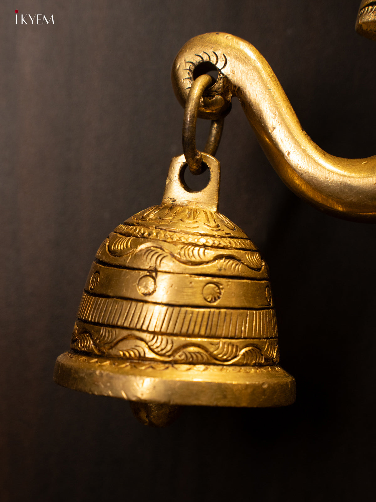 Brass Ganesha Face with Bell - KK26144