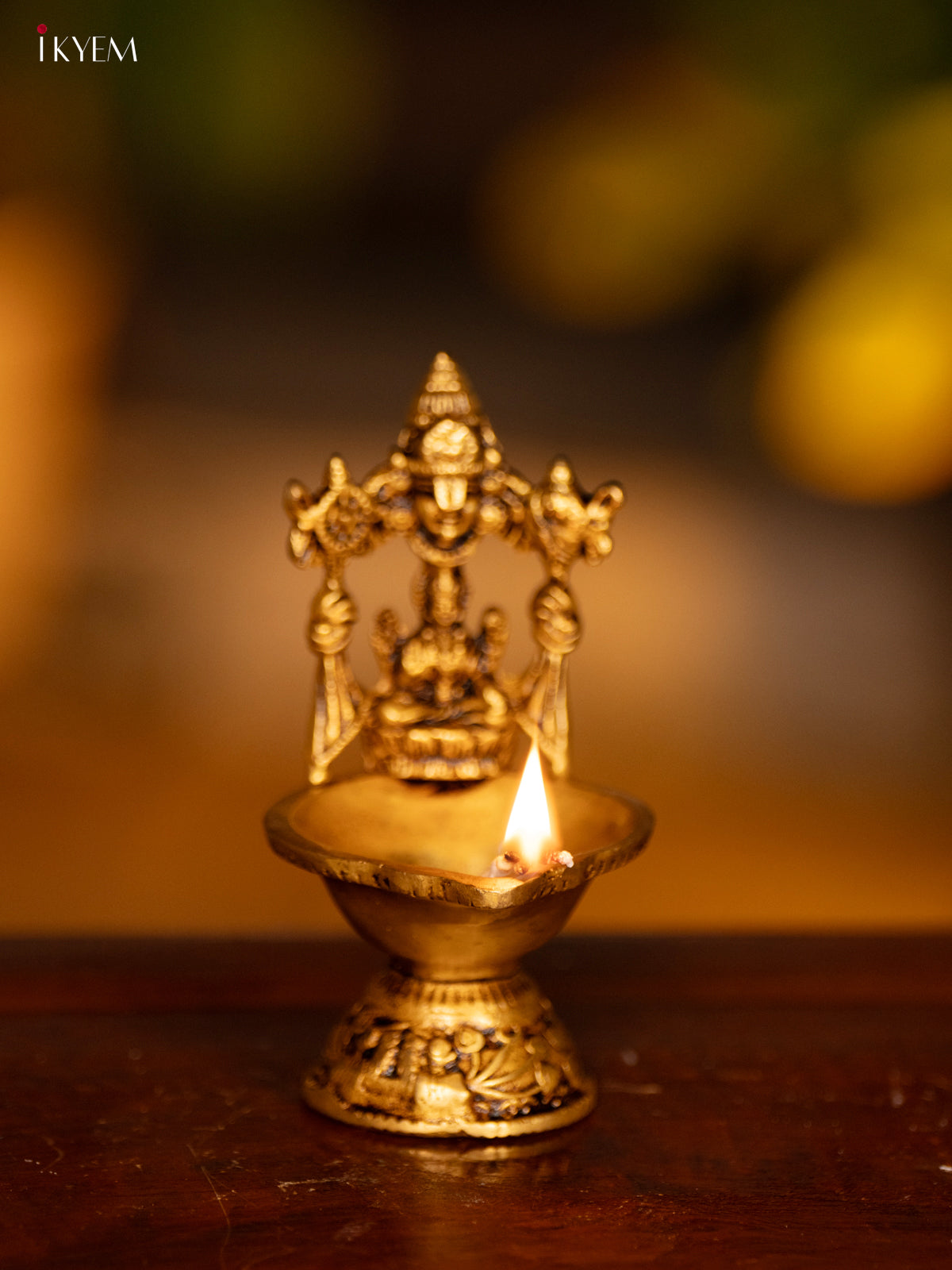 Brass Balaji Diya with Lakshmi - KK26146