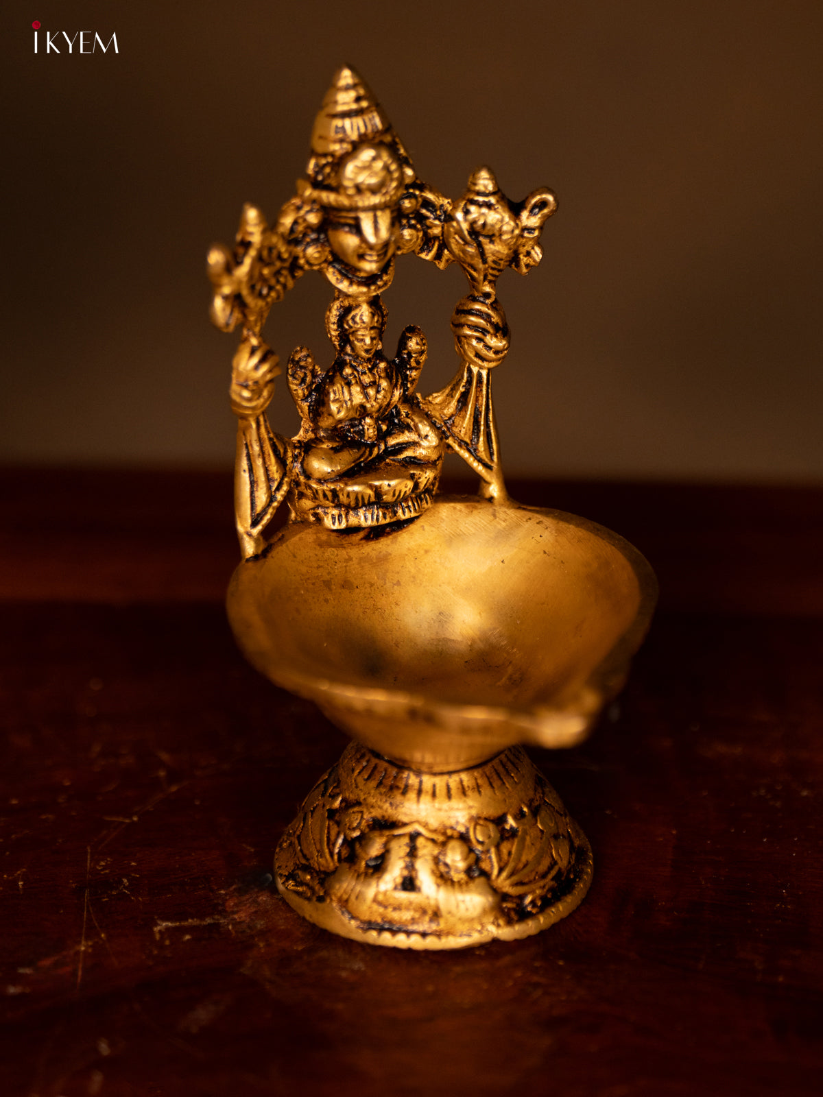 Brass Balaji Diya with Lakshmi - KK26146