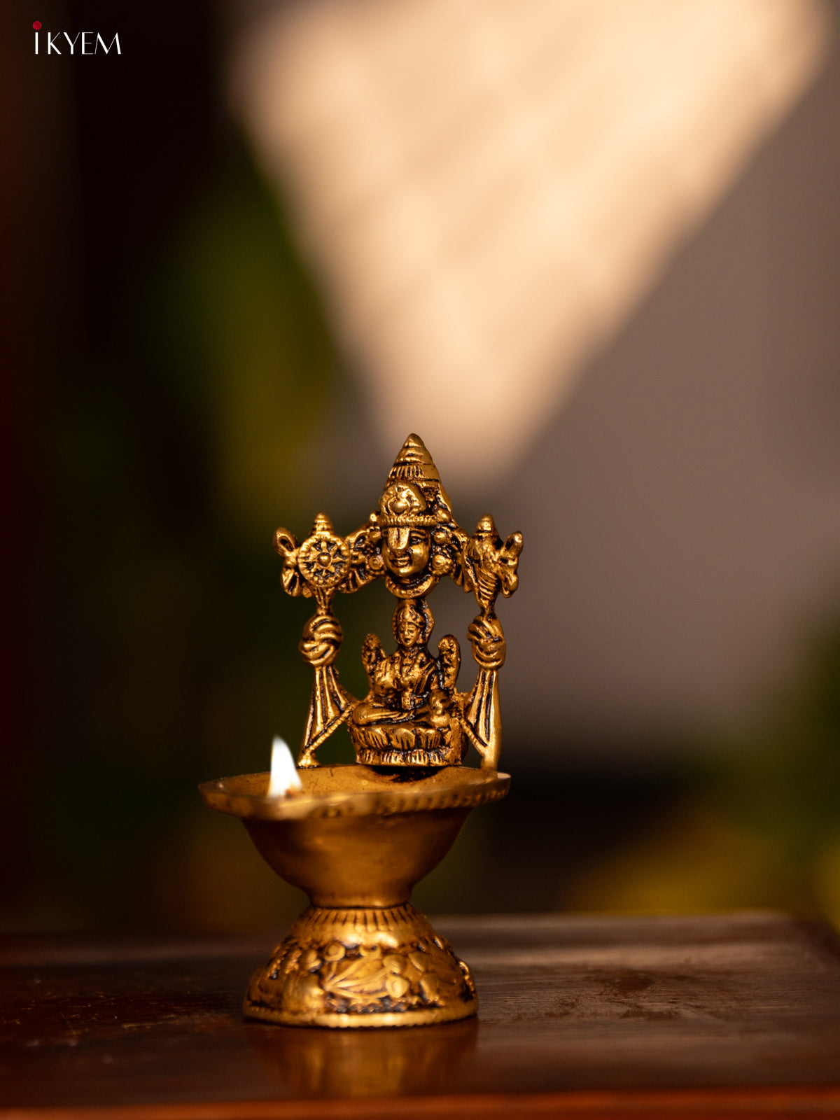 Brass Balaji Diya with Lakshmi - KK26146