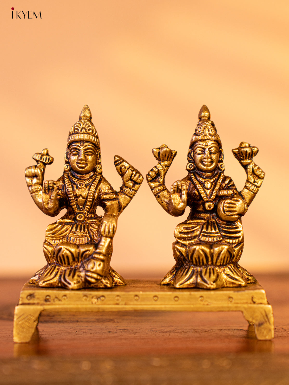 Brass Vishnu Lakshmi Idol - KK26147