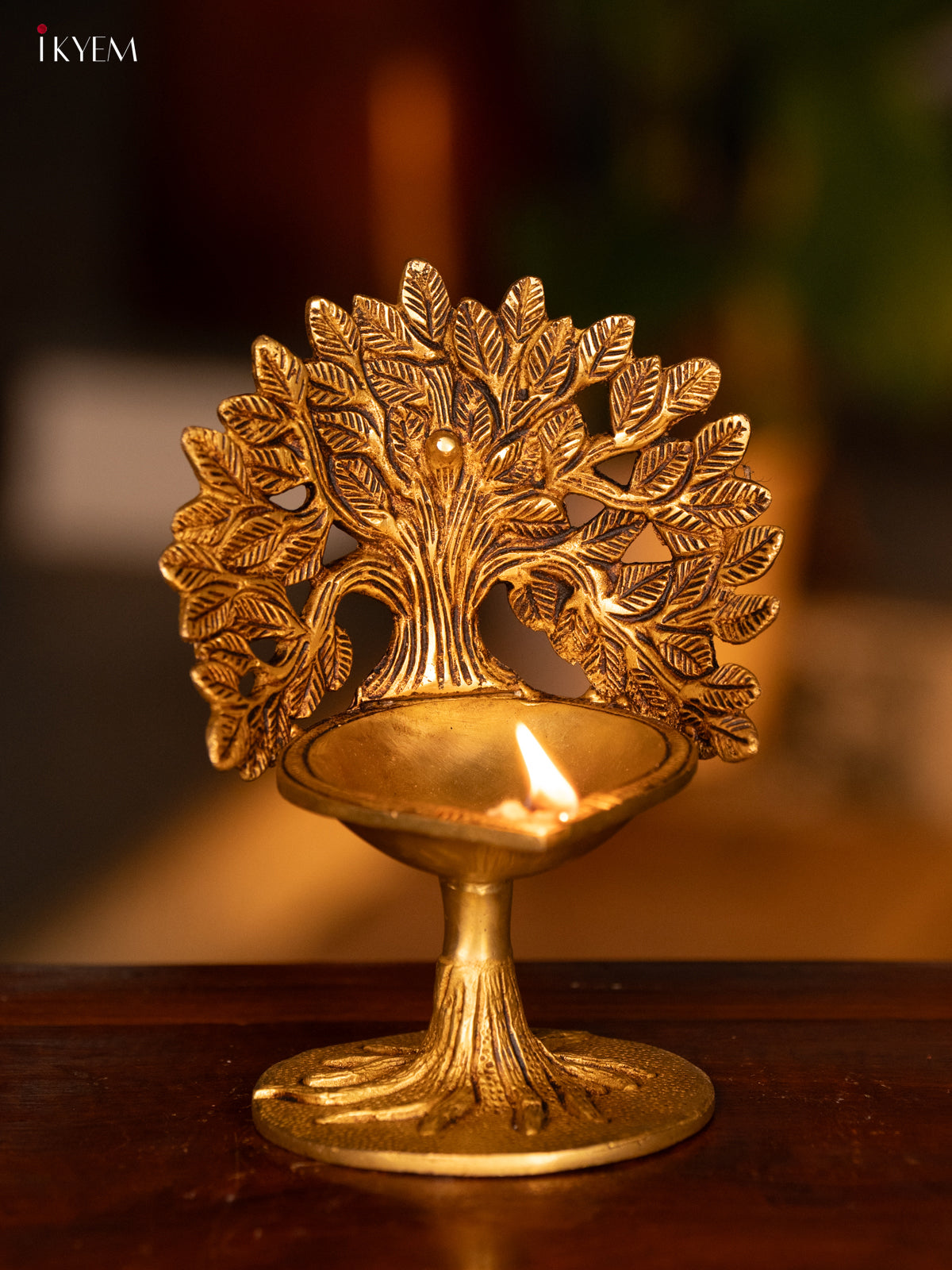 Brass Kalpavriksha Tree with Diya - KK26164