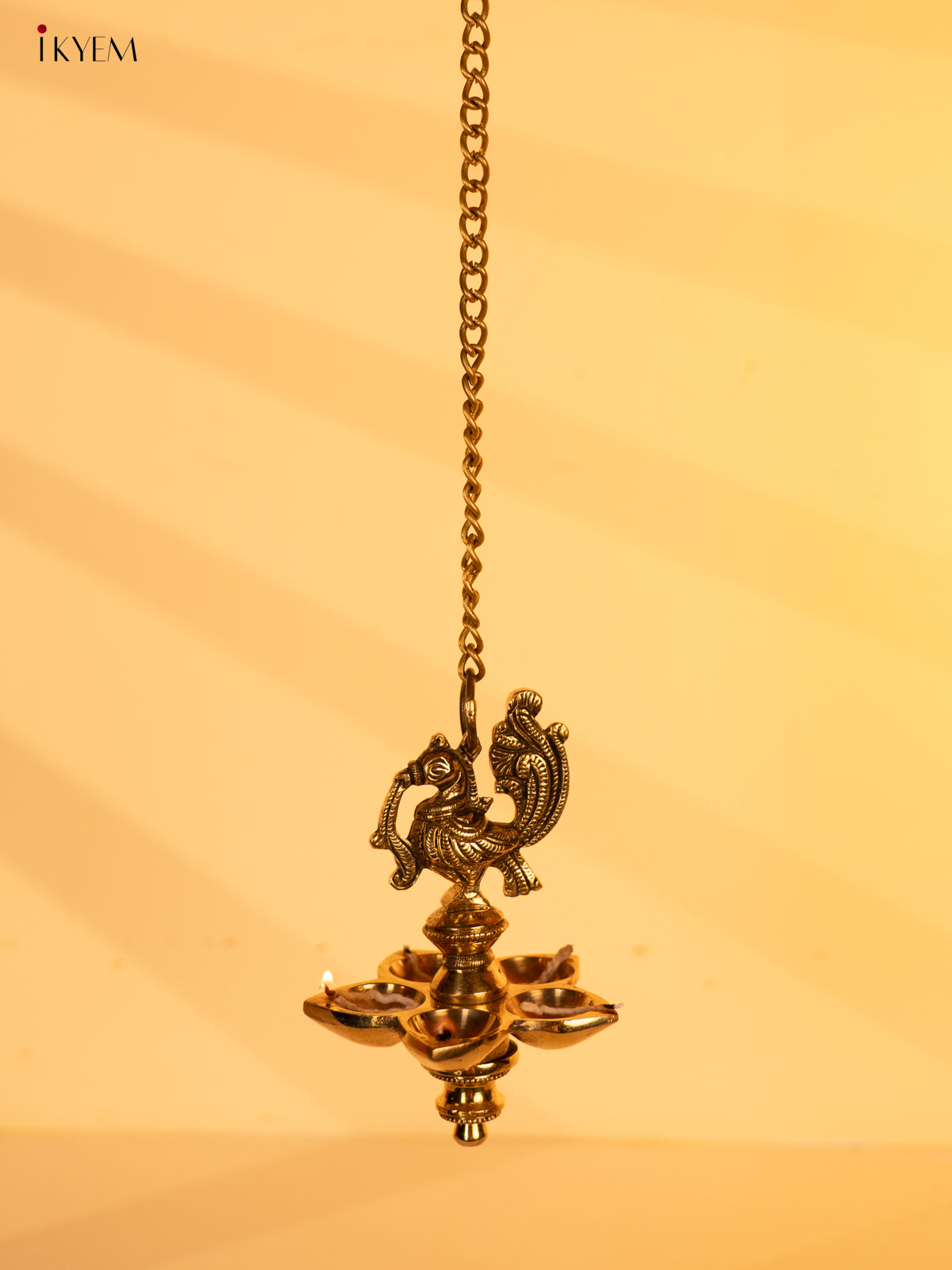 Brass Annapakshi 5-face Hanging Diya - KK26166