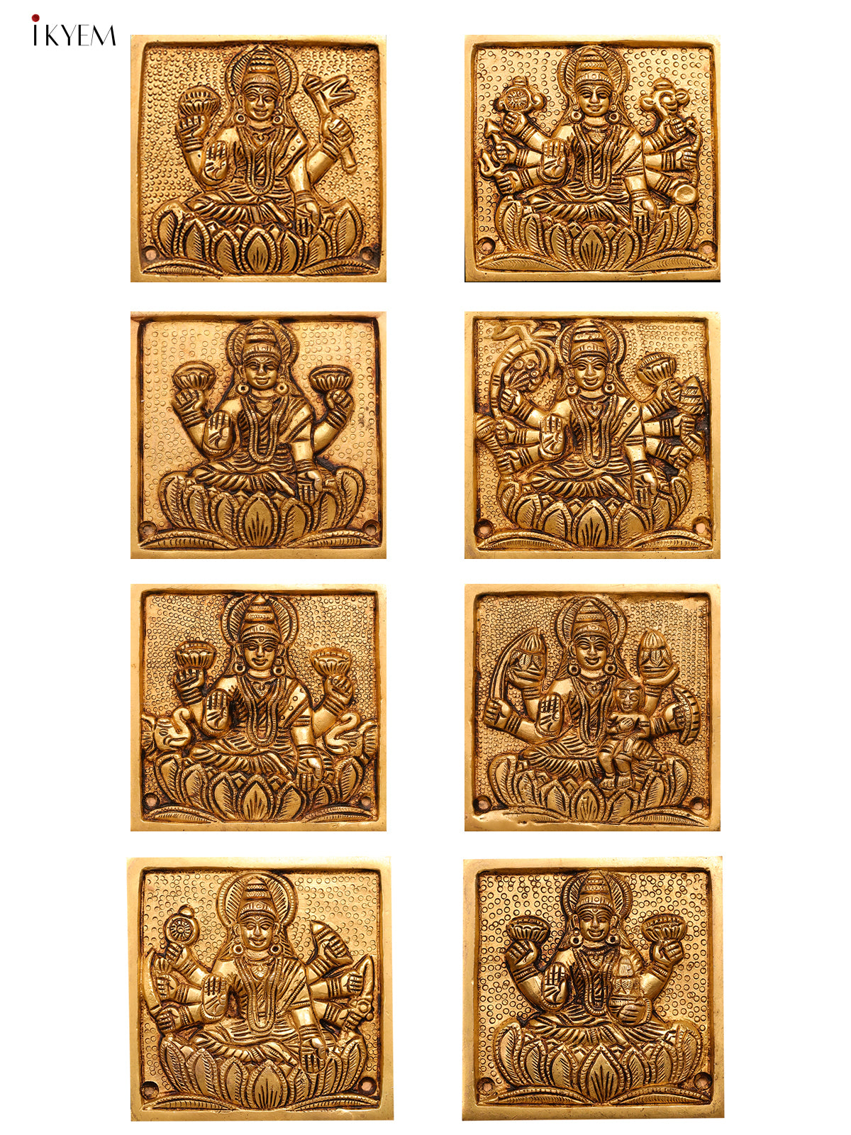 Brass Ashtalakshmi Wall Hanging (set of 8) - KK26167