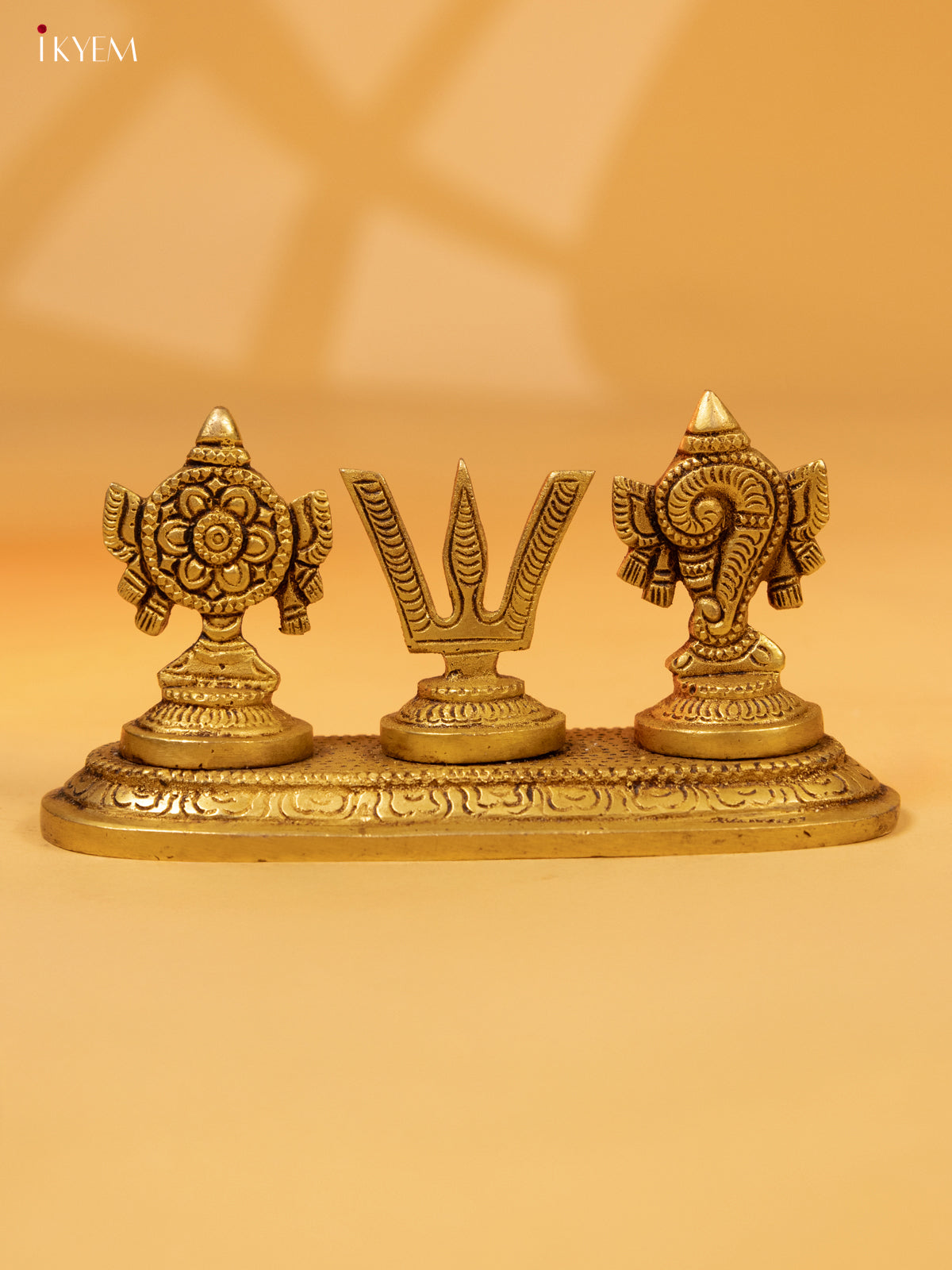 Brass Naam Shank Chakra Stand - KK26174