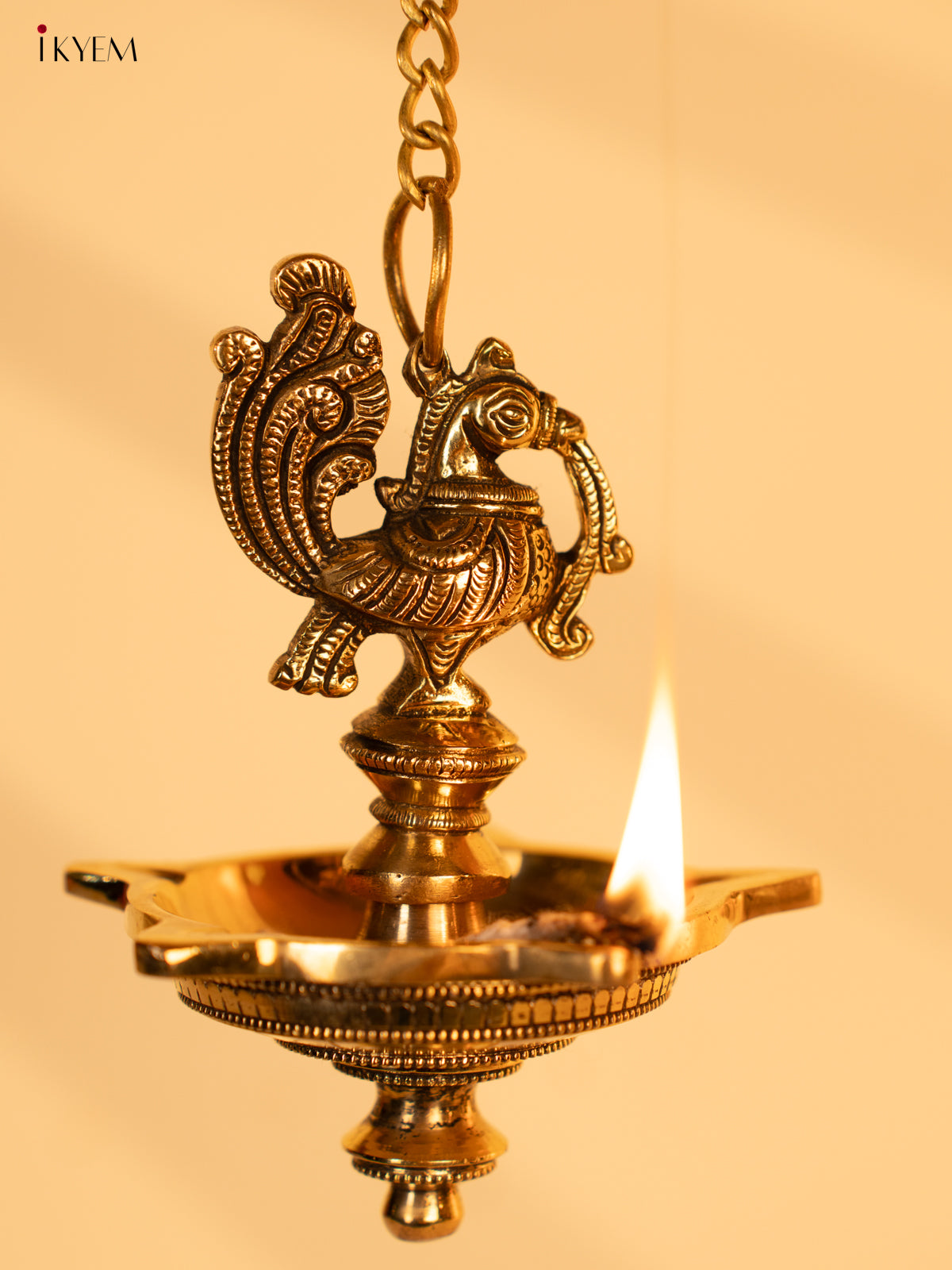 11aBrass Annapakshi 5-face Hanging Diya (Set of 2) - KK26176