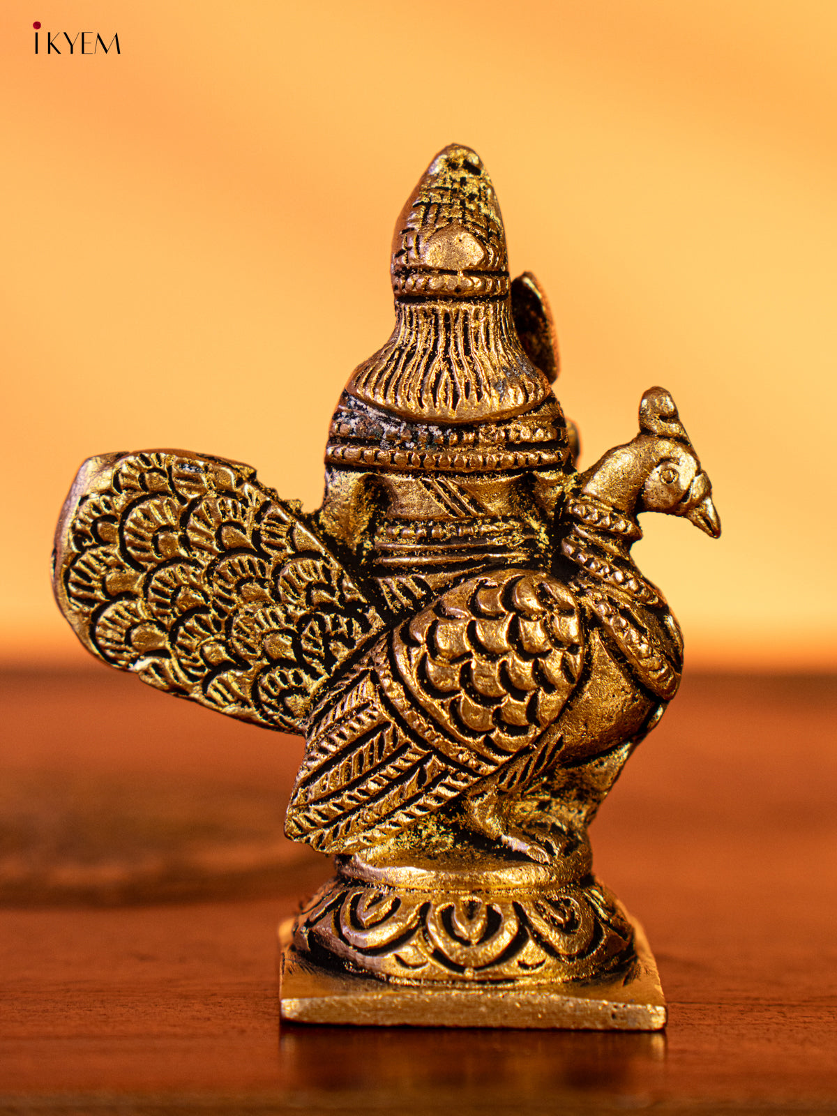 Brass Murugar With Peacock Idol - KK26179