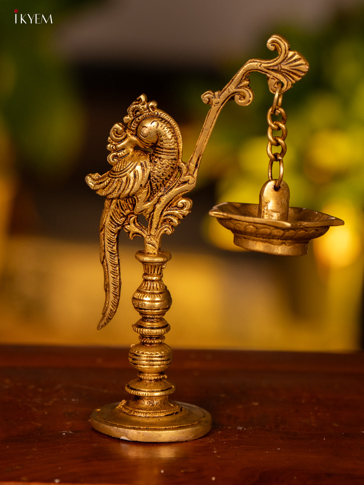 Brass Peacock Diya 5-Face - KK26184