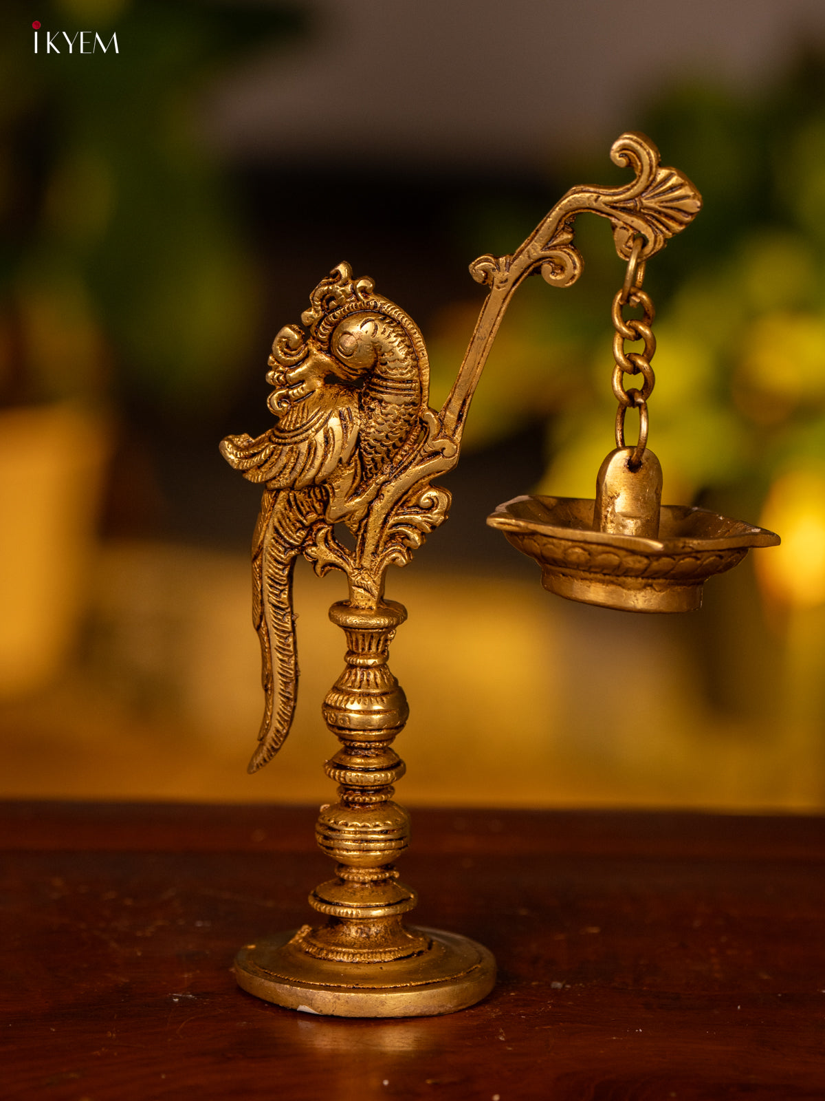 Brass Peacock Diya 5-Face - KK26184