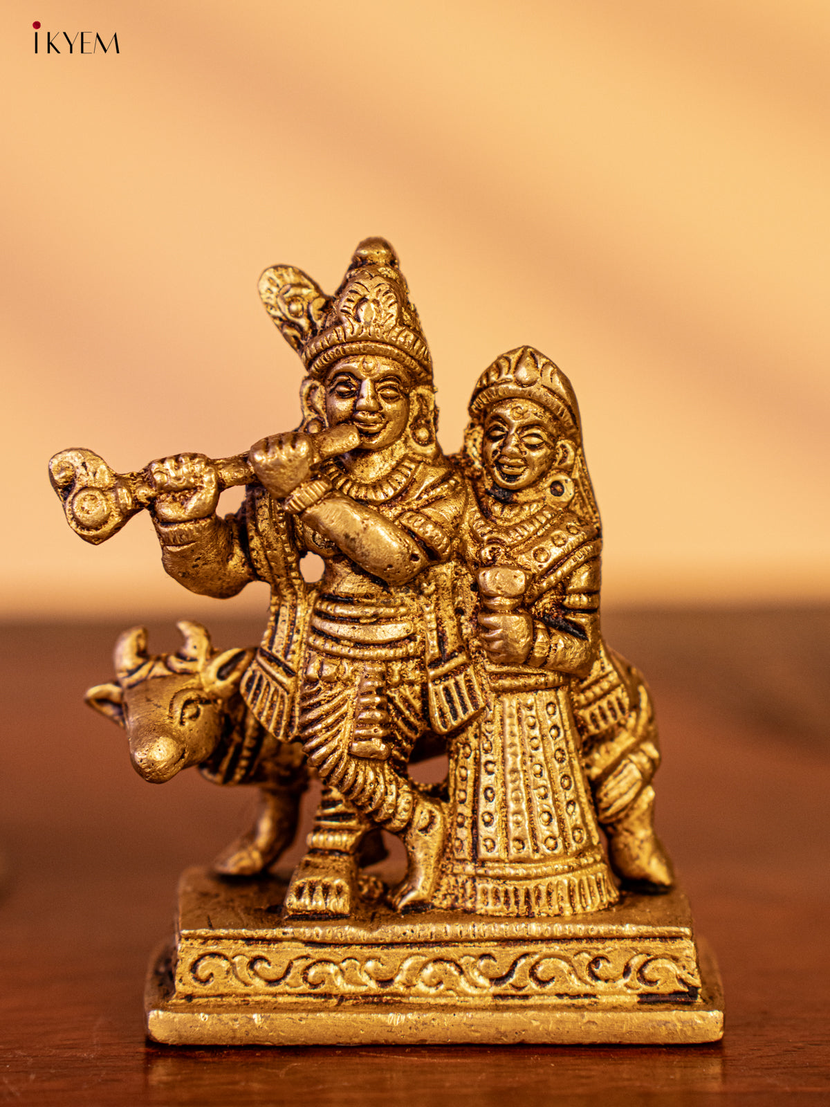 Brass Radha Krishna Idol - KK26198