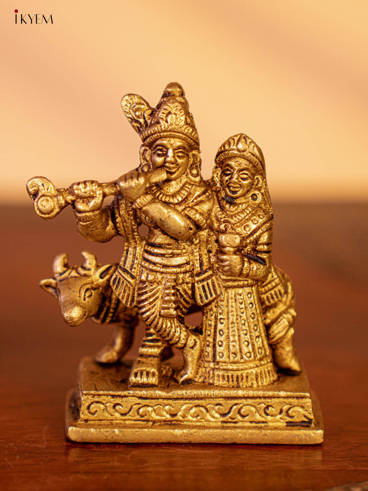 Brass Radha Krishna Idol - KK26198