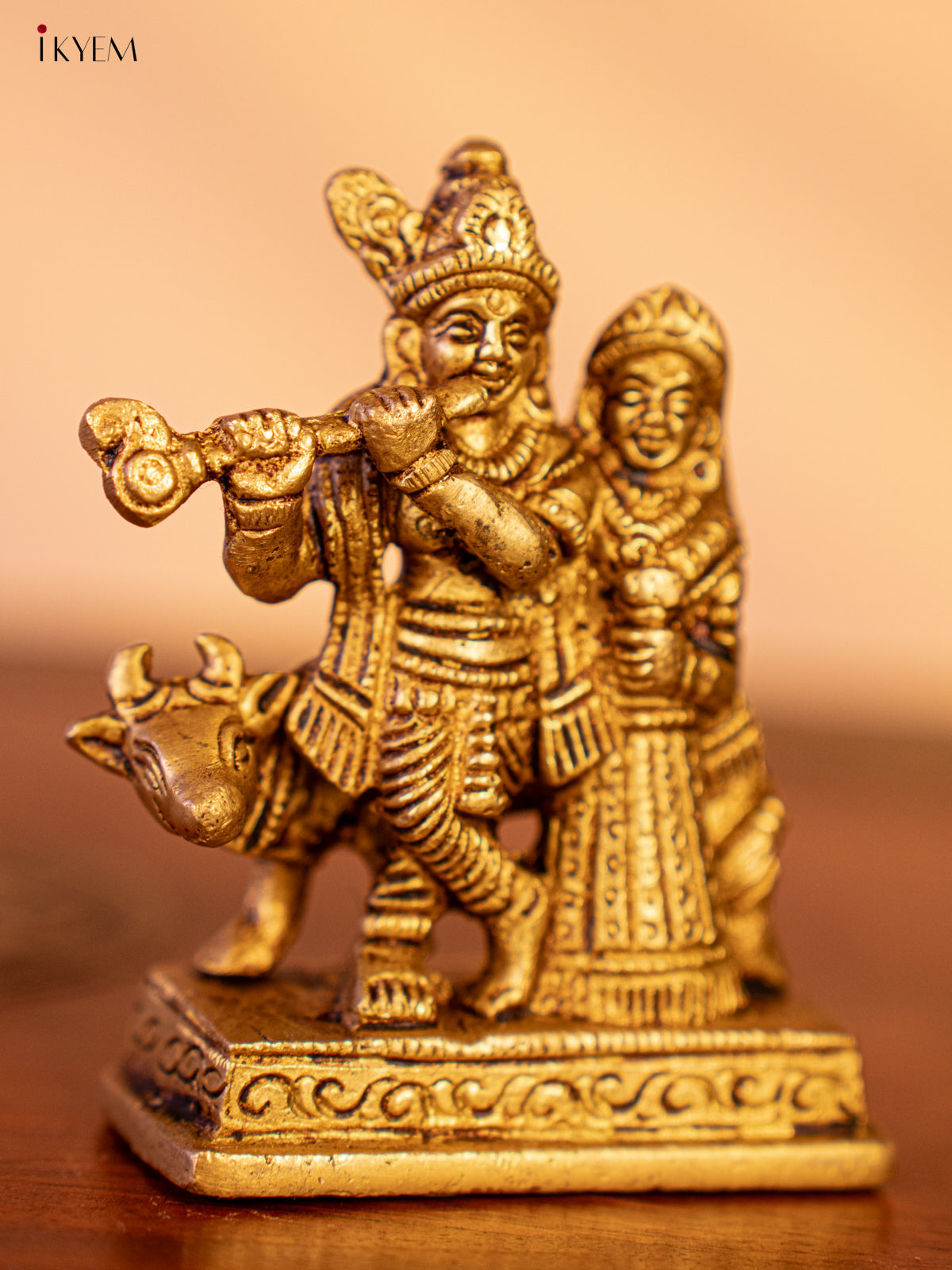 Brass Radha Krishna Idol - KK26198