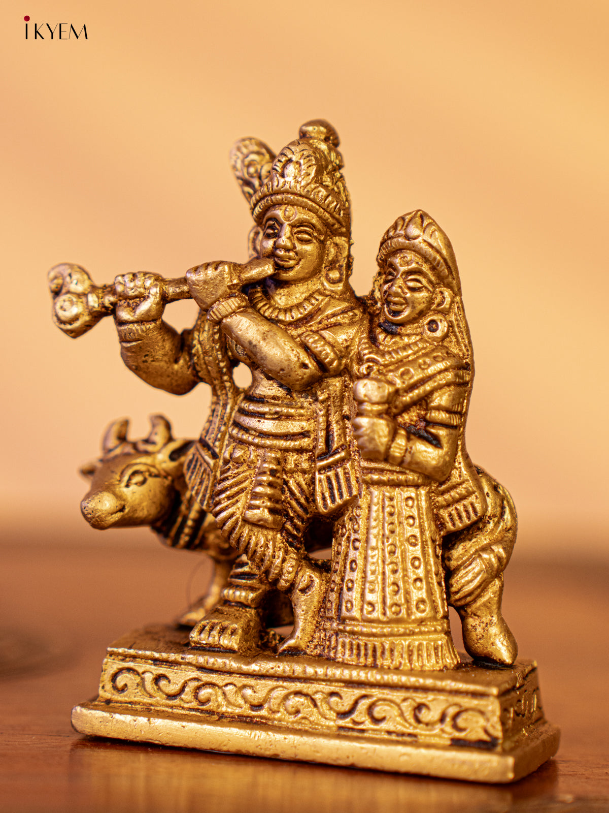 Brass Radha Krishna Idol - KK26198