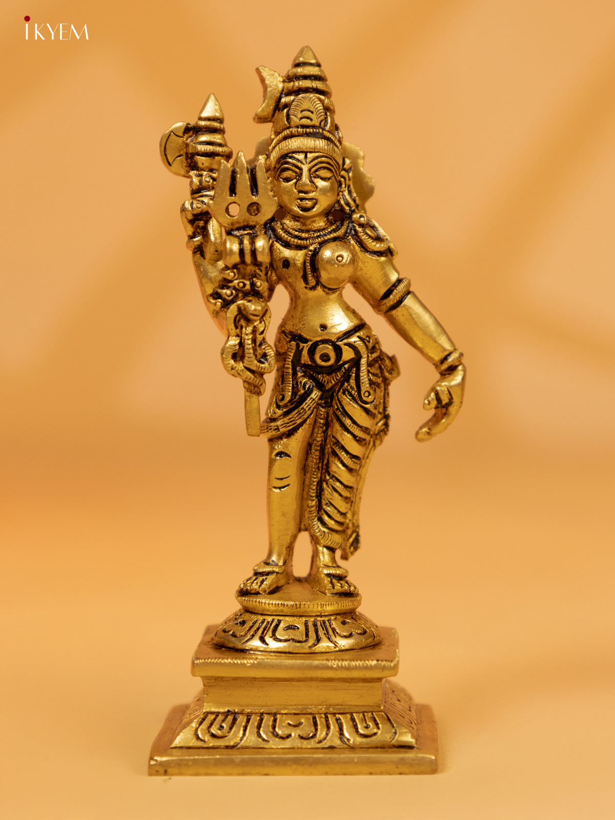 Brass Siva Sakthi Idol - 6 Inch- KK26207