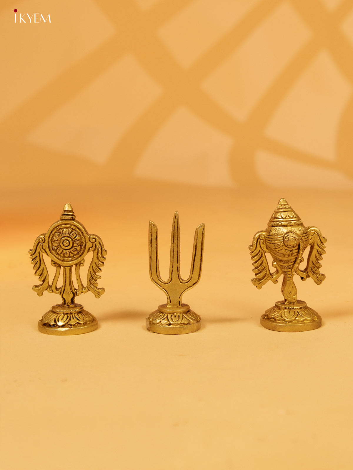 Brass Shank Chakaram Namah Set of 3