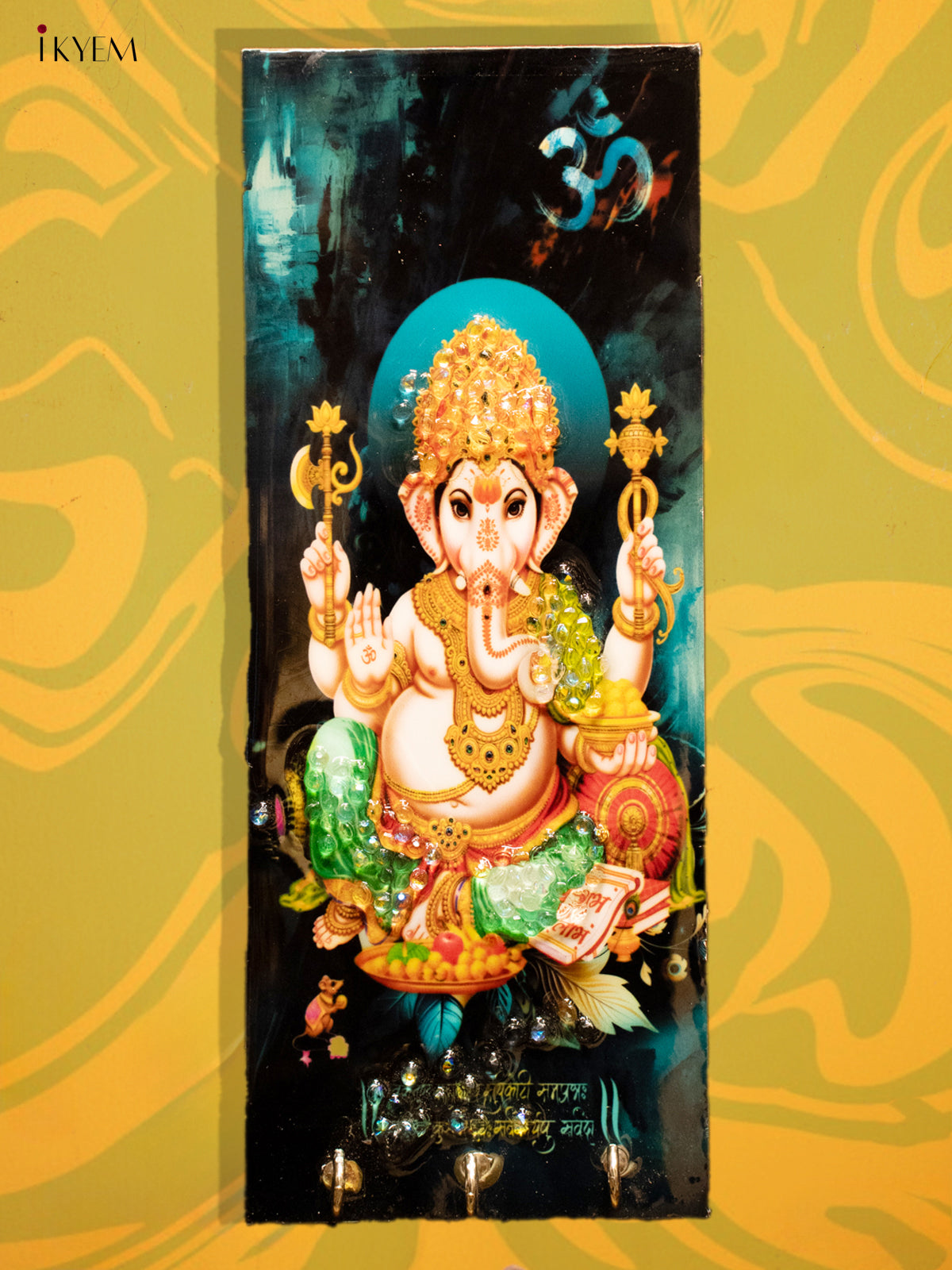 Digital Printed Acrylic Key Hanger - Ganesha - KK26245