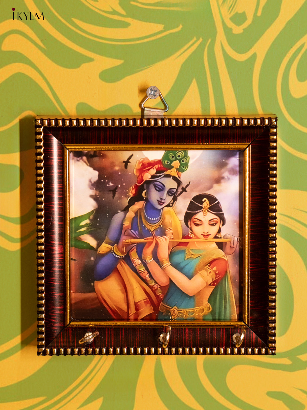 Digital Printed Photoframe Key Hangers - Radha Krishna - KK26256