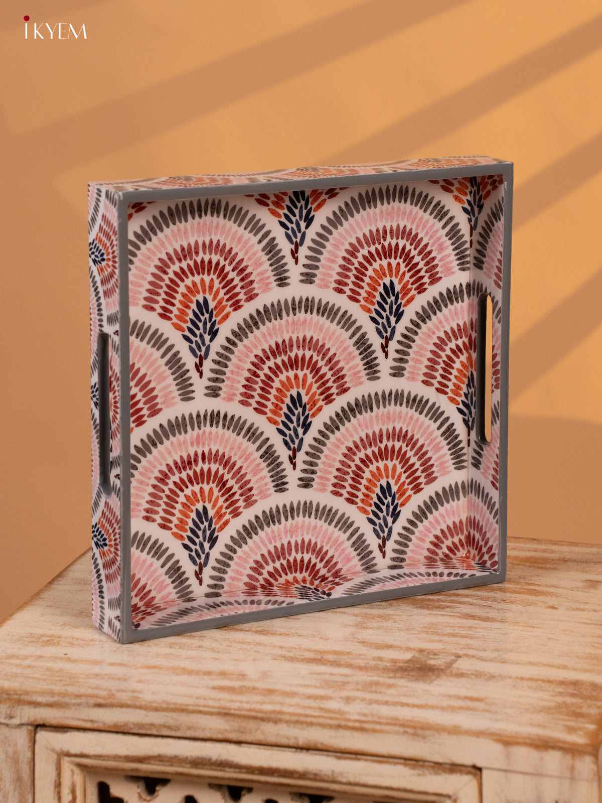 Digital Printed Square Tray (10x10) - Geometric Prints - KL03119