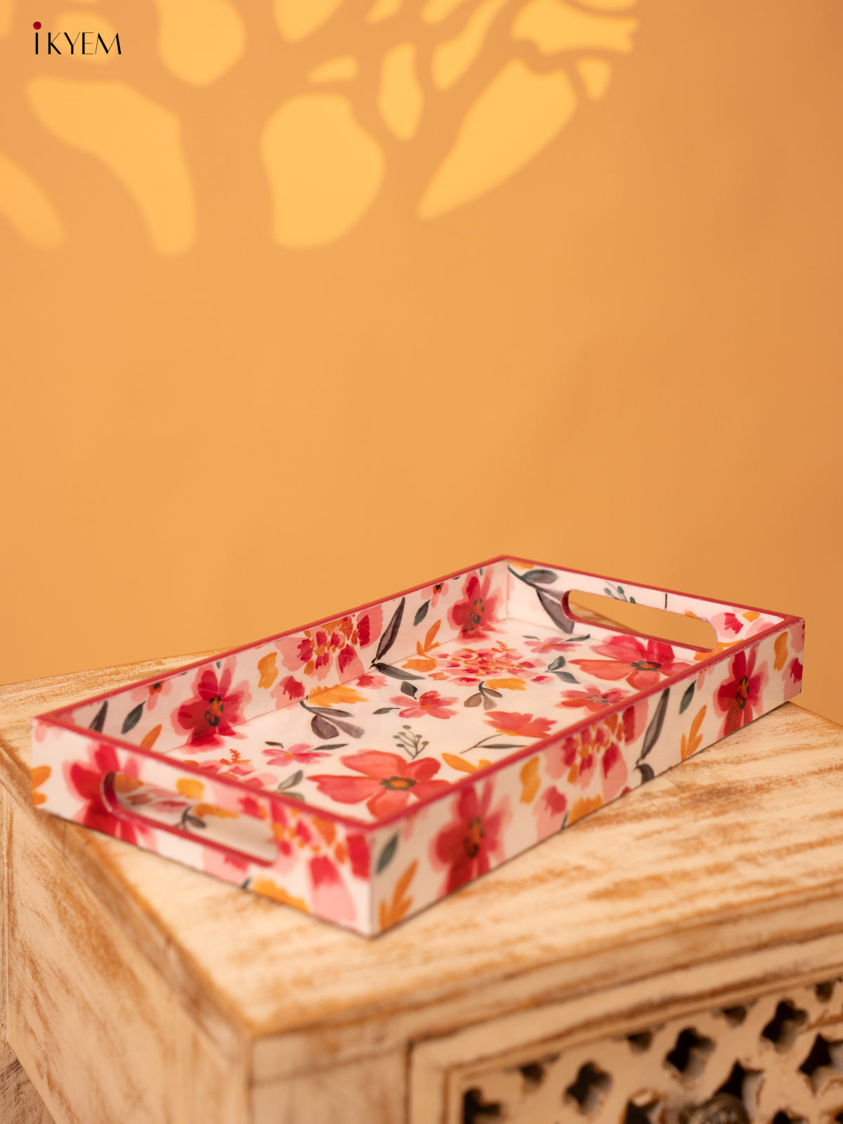 Digital Printed Tray - Medium (13x7) - Pink Floral - KL03124