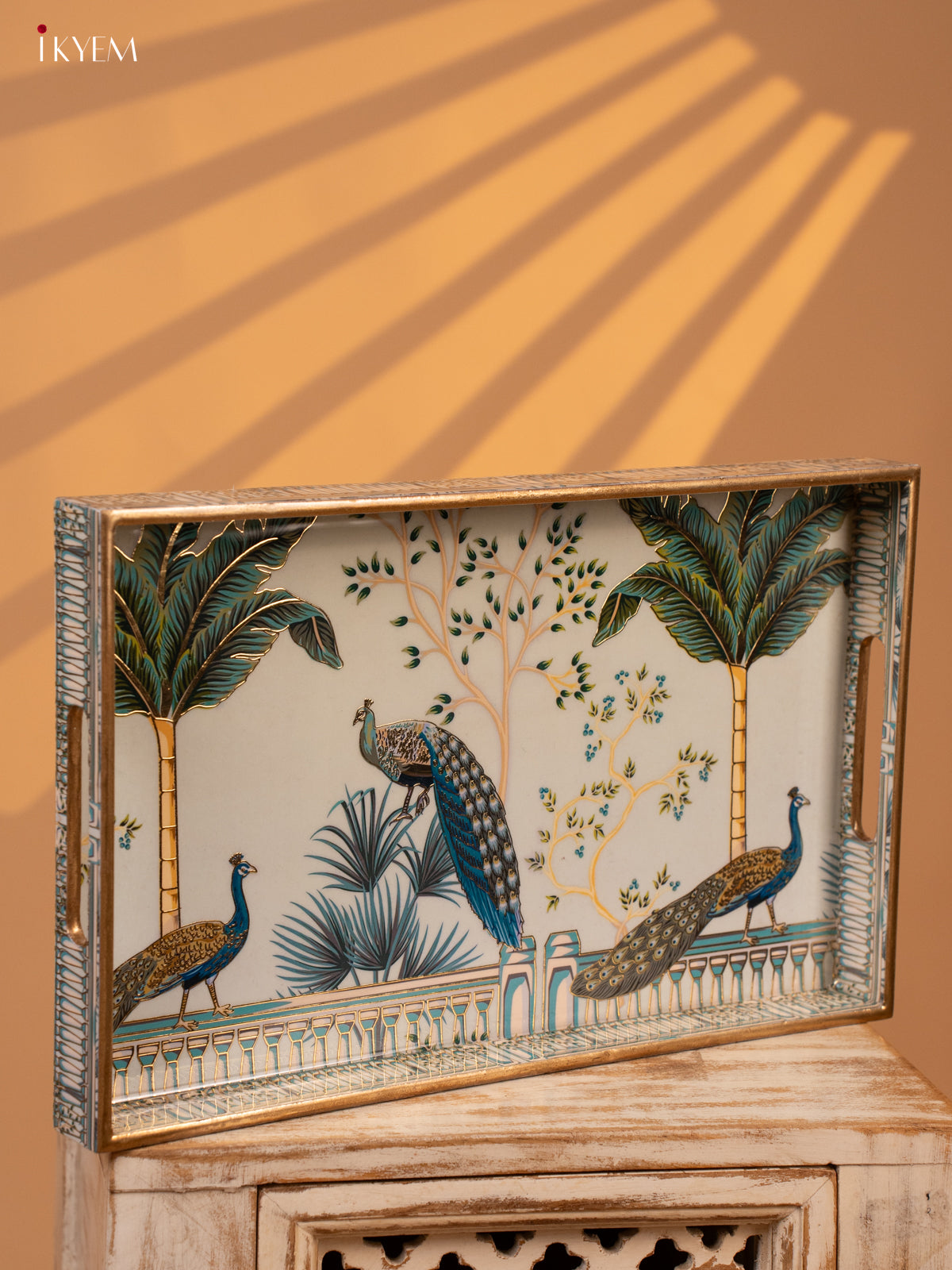 Digital Printed Tray - Large (16X10) - Peacock - KL03136