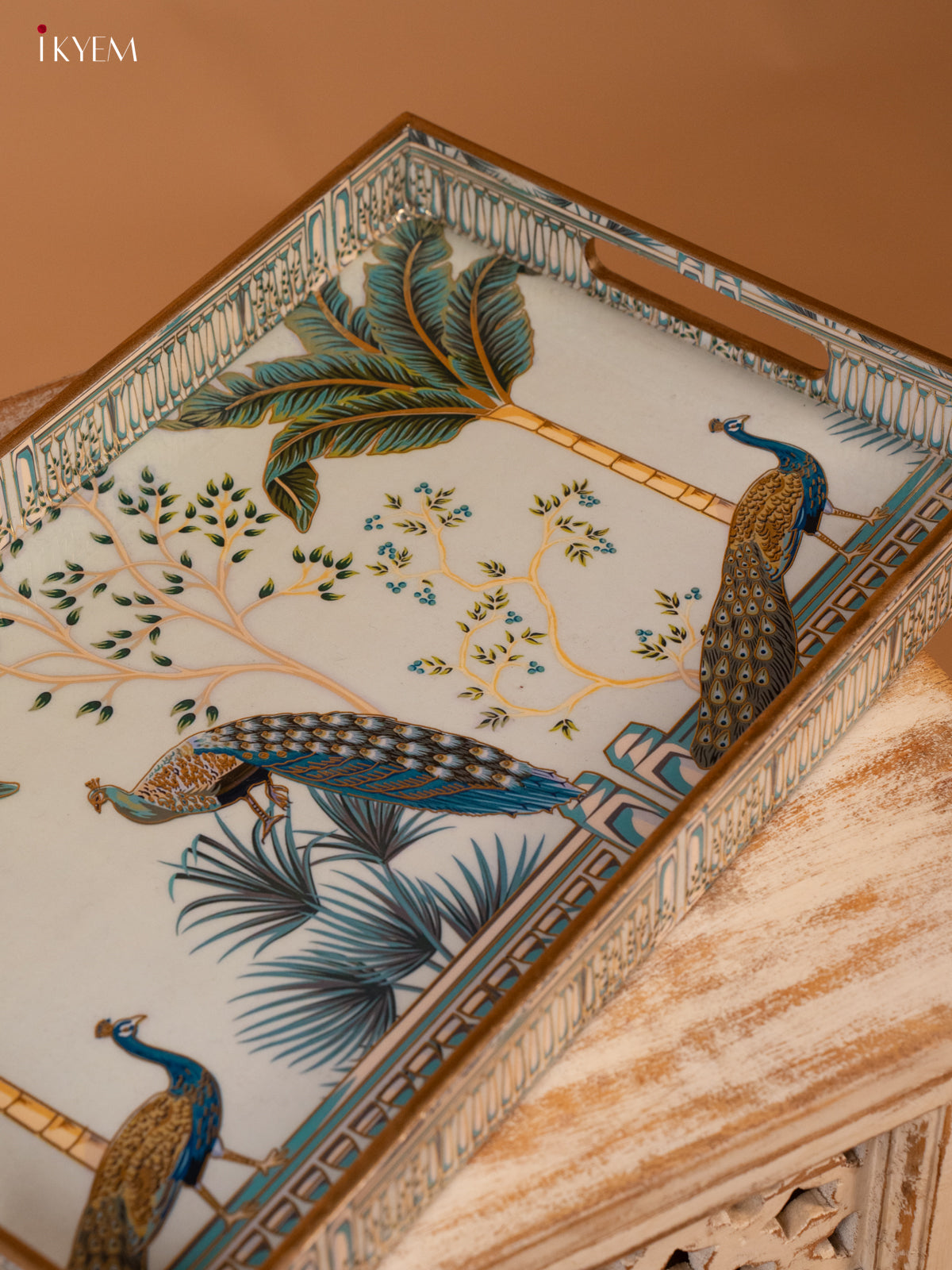 Digital Printed Tray - Large (16X10) - Peacock - KL03136