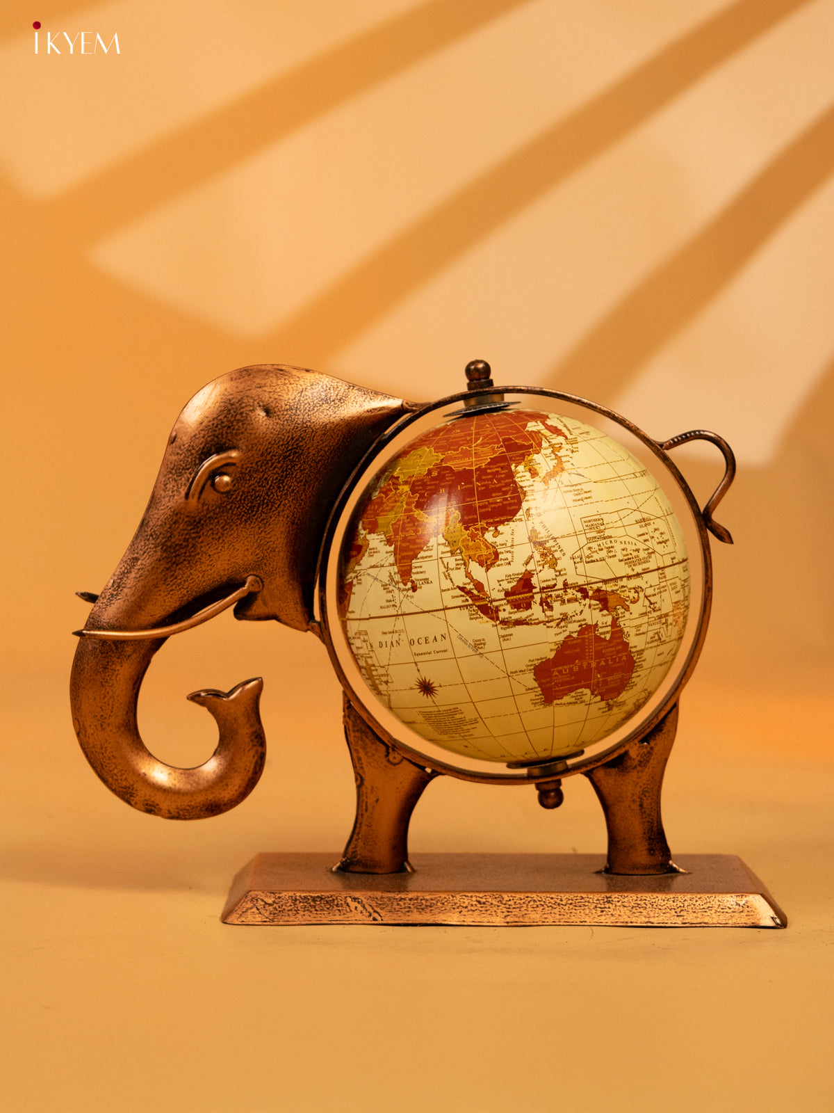 Metal Elephant Globe - Small