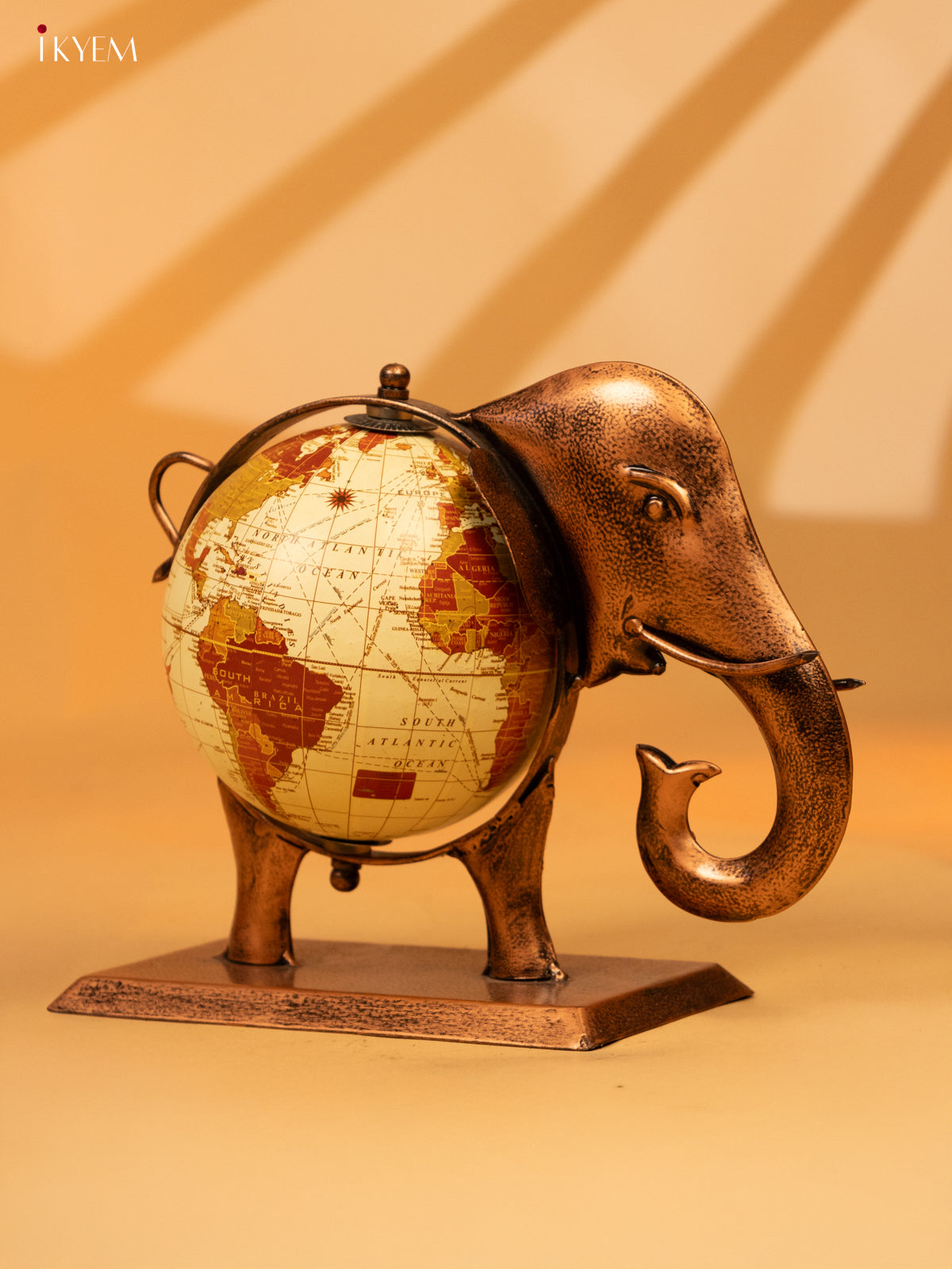 Metal Elephant Globe - Small