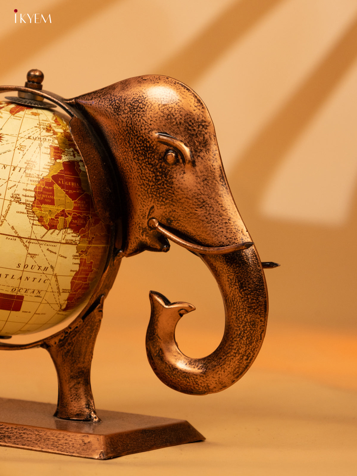 Metal Elephant Globe - Small