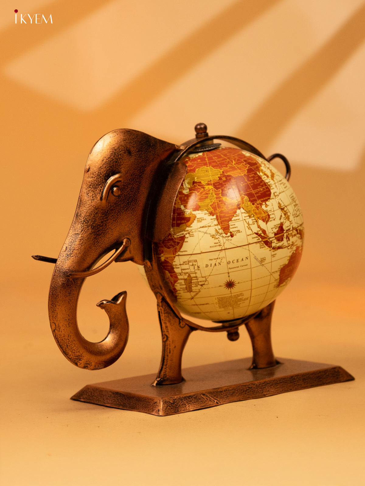 Metal Elephant Globe - Small