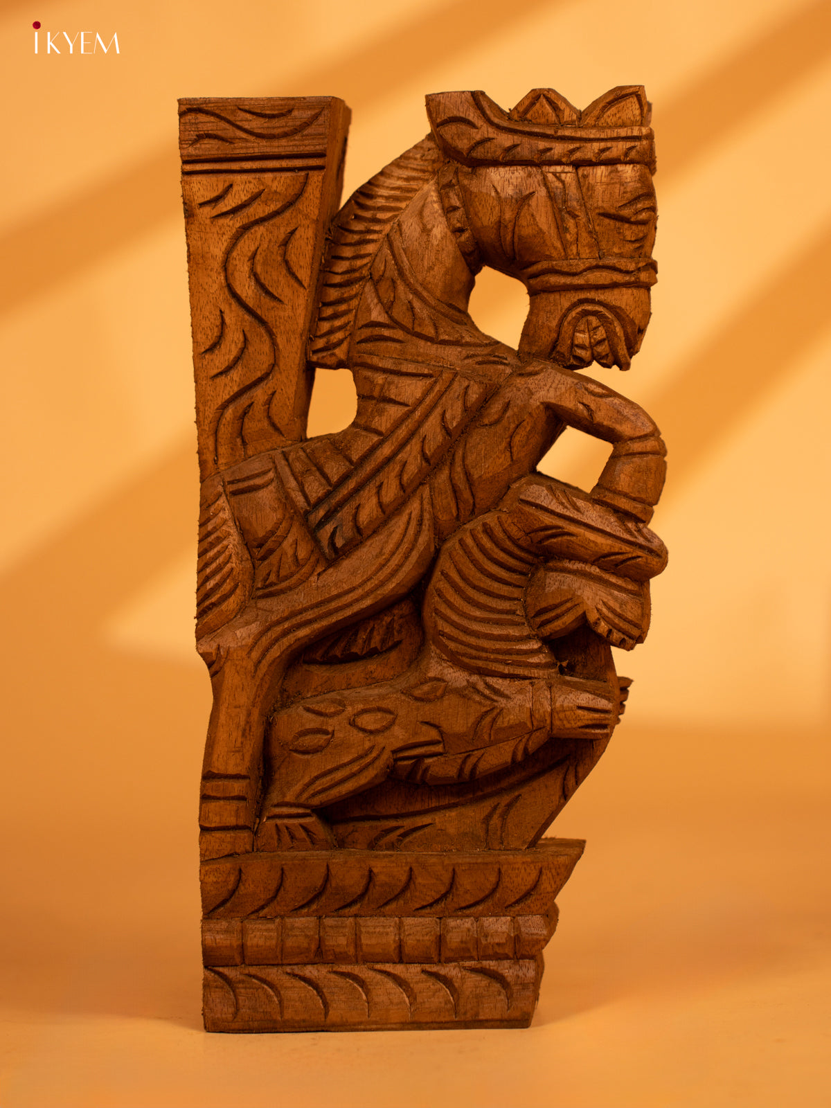 Hand Carved Wooden Yalli Bracket (horse) - KL05122