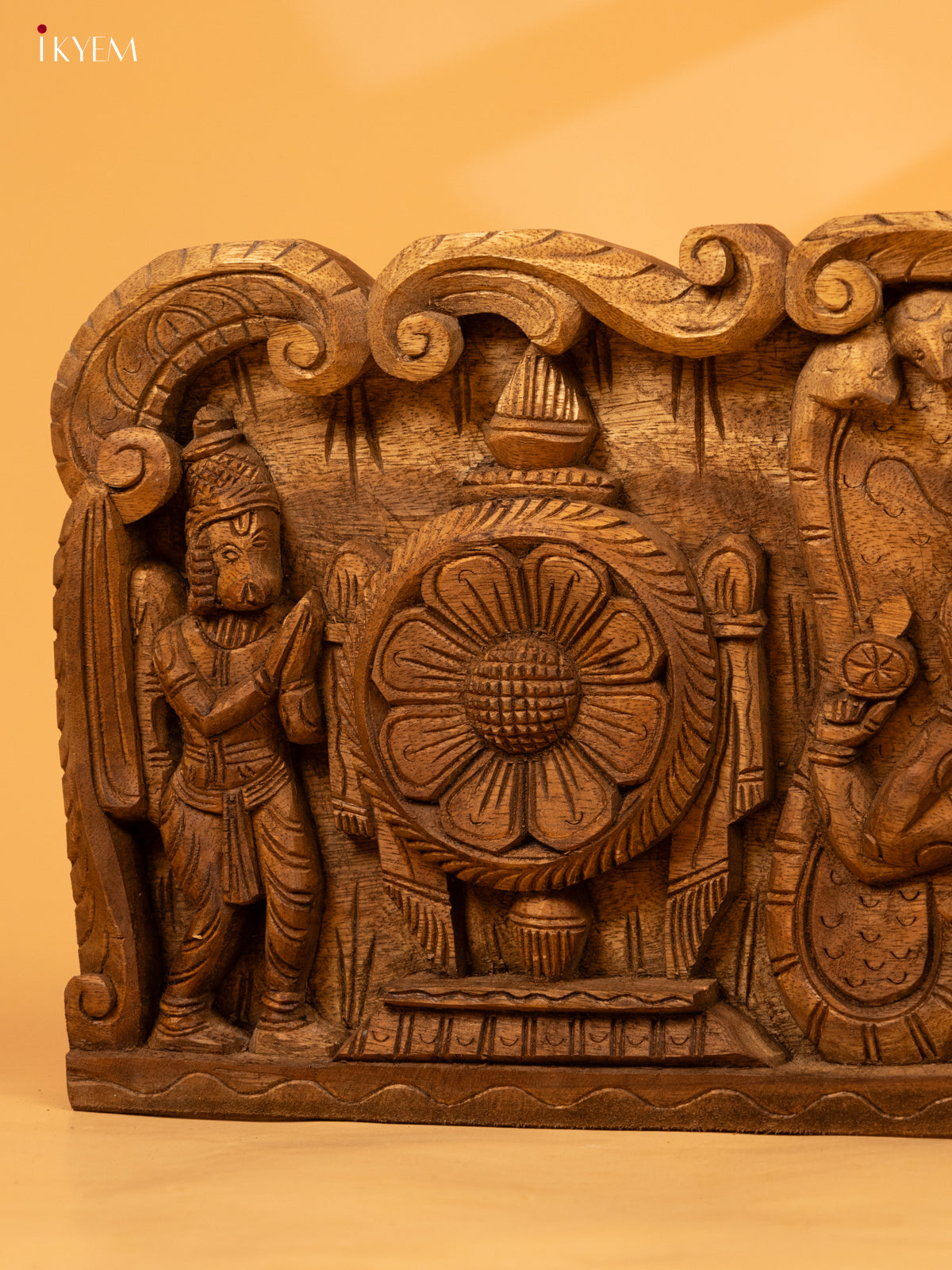 Wooden Hand Carved Vishnu Panel - KL05132