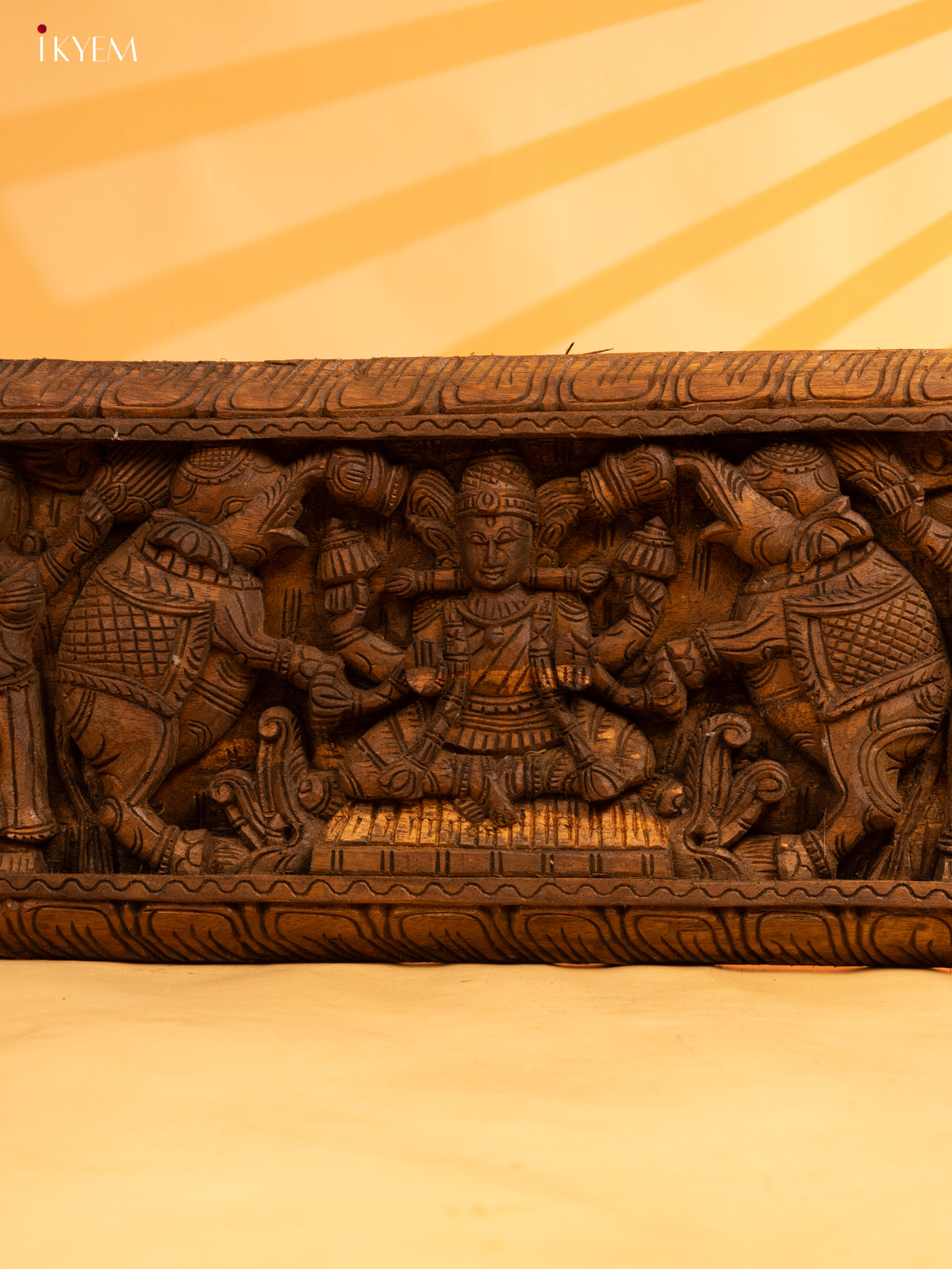 Wooden Gajalakshmi panel - KL05134