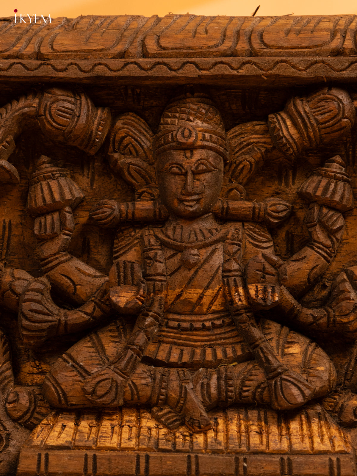 Wooden Gajalakshmi panel - KL05134