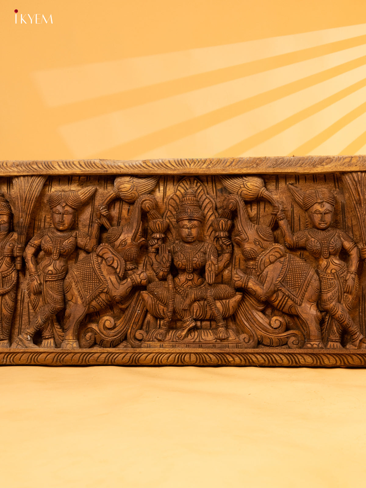 Wooden Gajalakshmi panel - KL05135