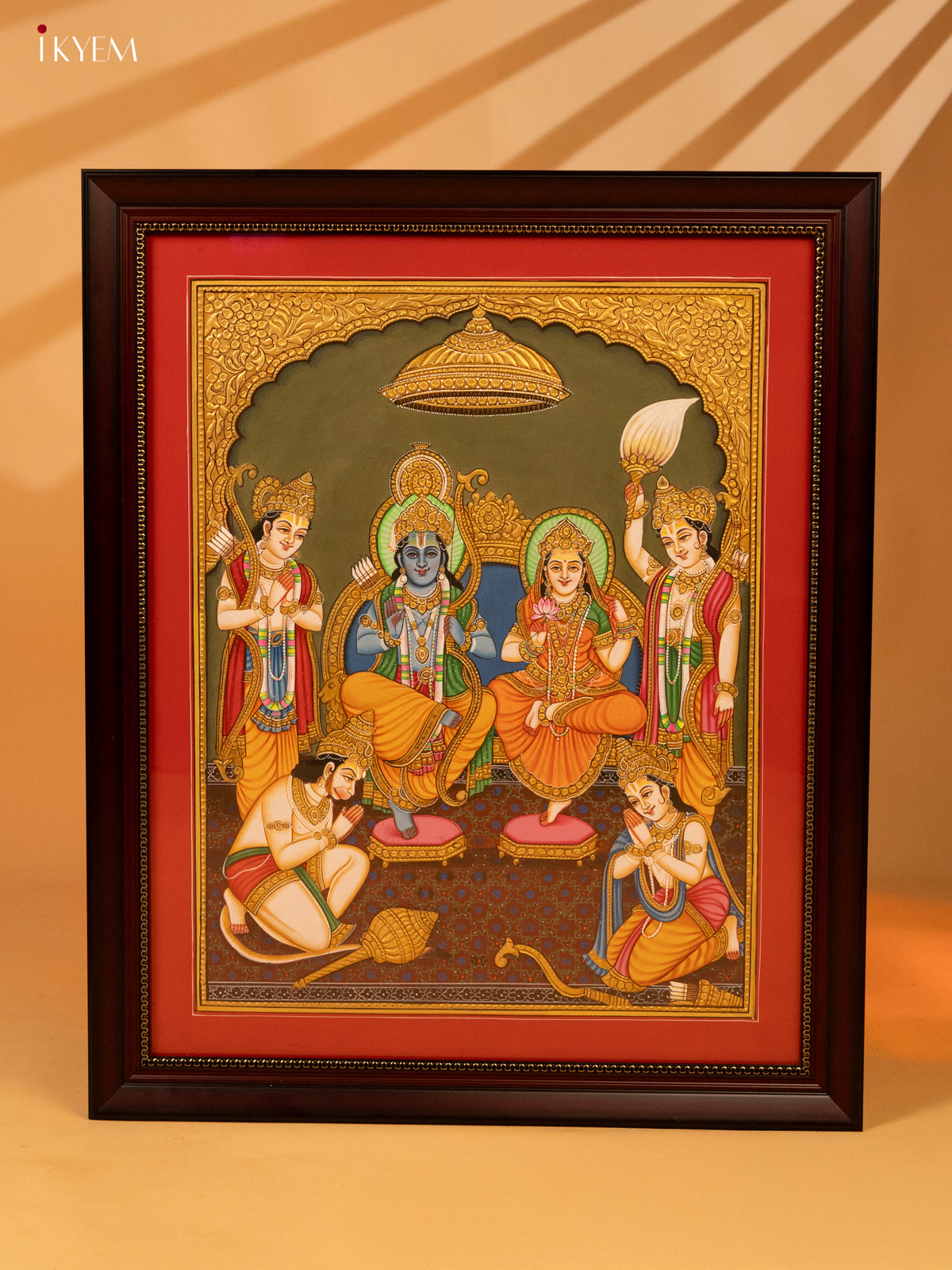 Ram Darbar Hand Painting (23.5x19.5) - KL07114