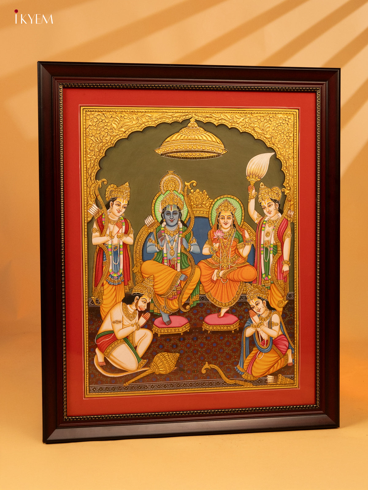 Ram Darbar Hand Painting (23.5x19.5) - KL07114