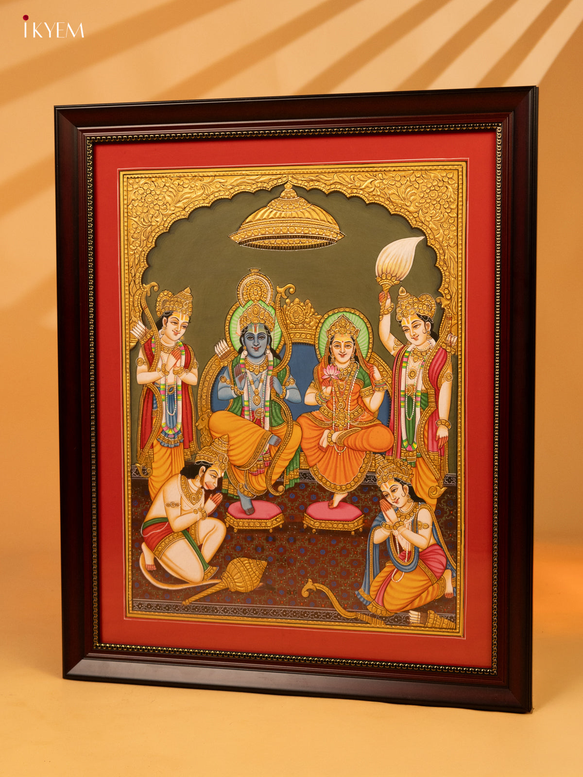 Ram Darbar Hand Painting (23.5x19.5) - KL07114