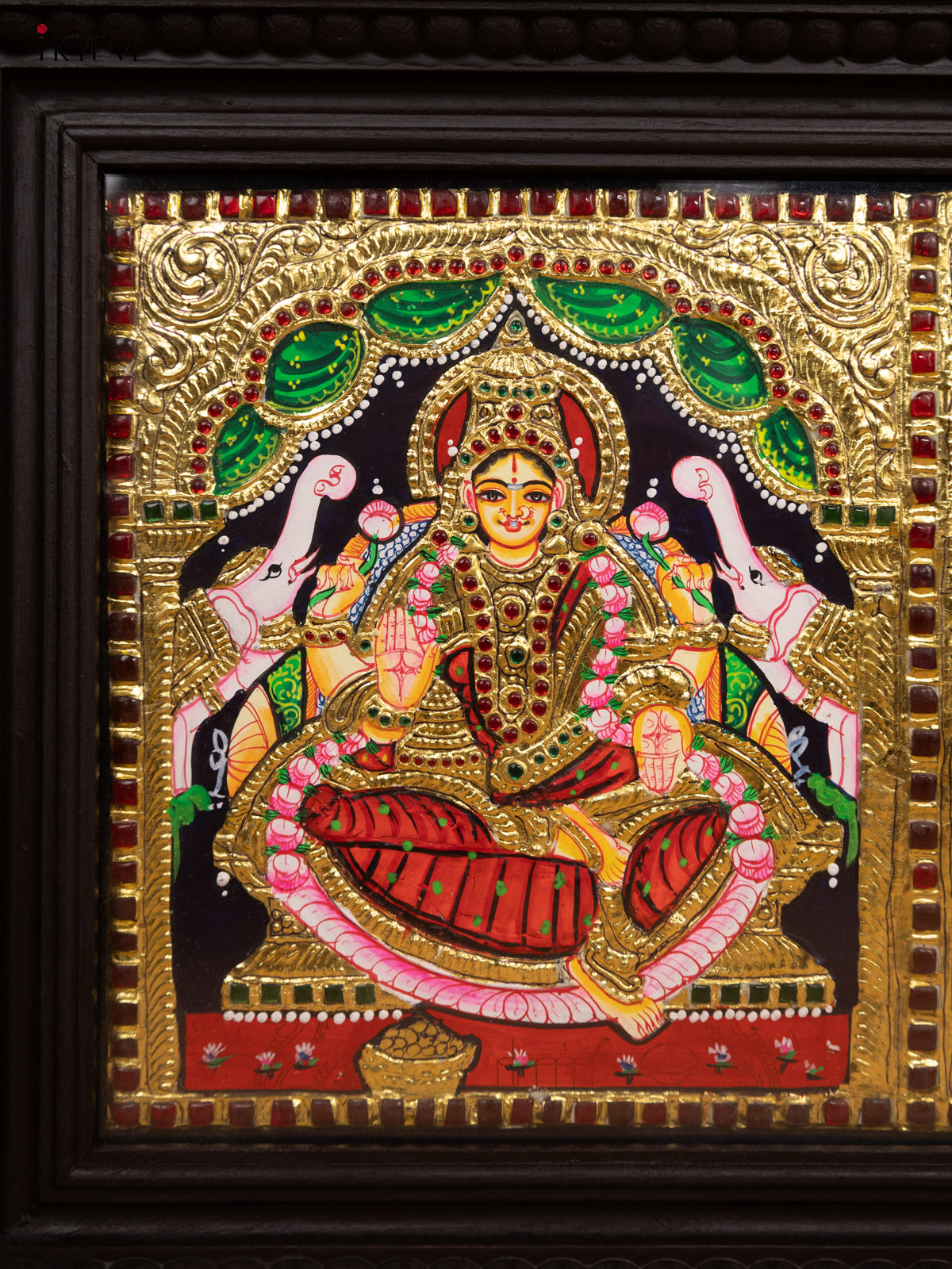 GajaLakshmi Ganesha Saraswathi-Tanjore Panting(15x33x1.5) - KL11113