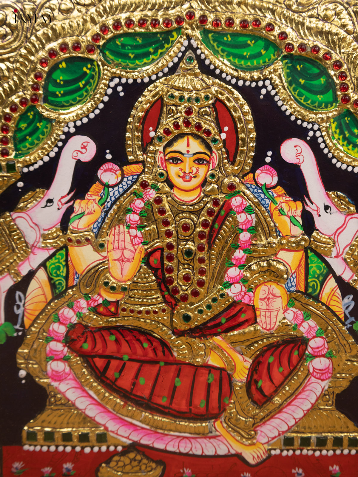 GajaLakshmi Ganesha Saraswathi-Tanjore Panting(15x33x1.5) - KL11113