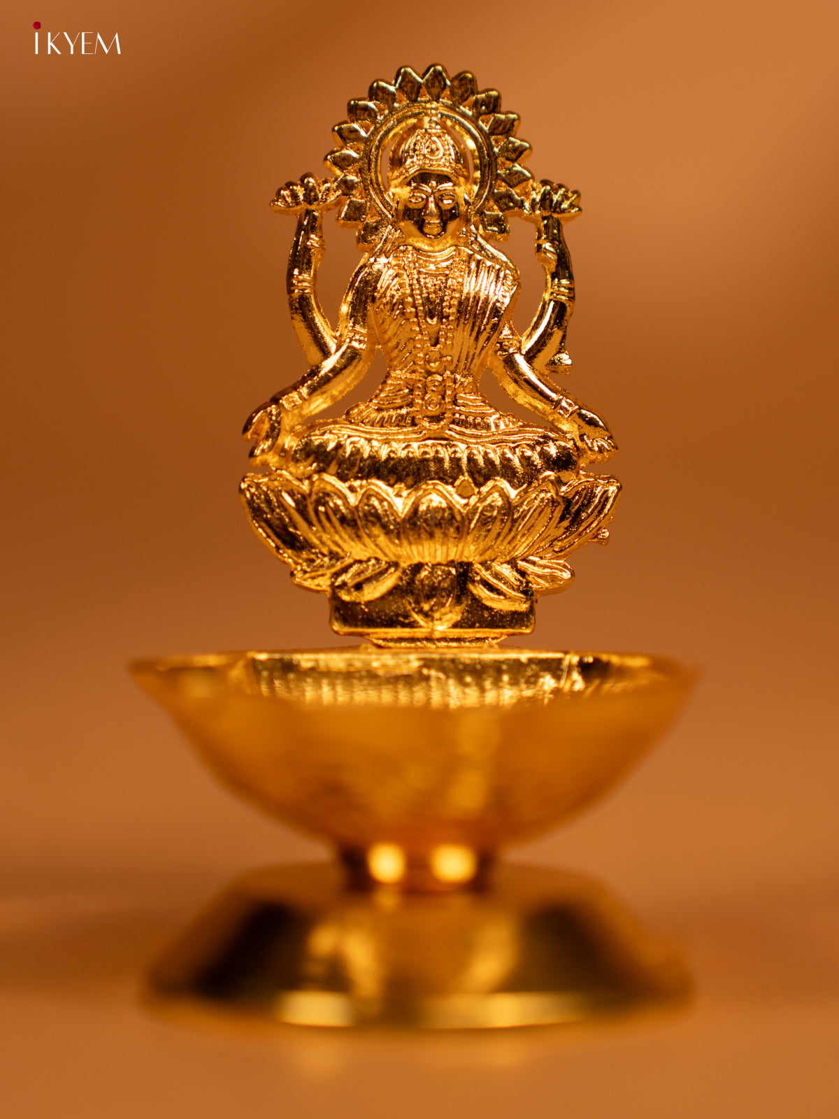 Gold Plated Shank Diya - Lakshmi - KL13111