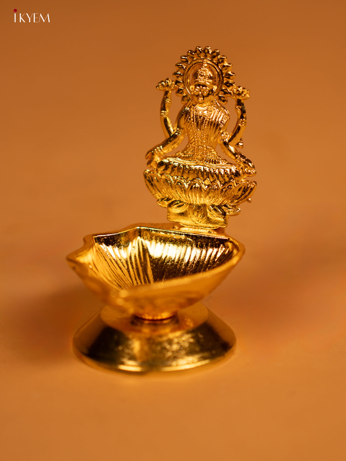 Gold Plated Shank Diya - Lakshmi - KL13111